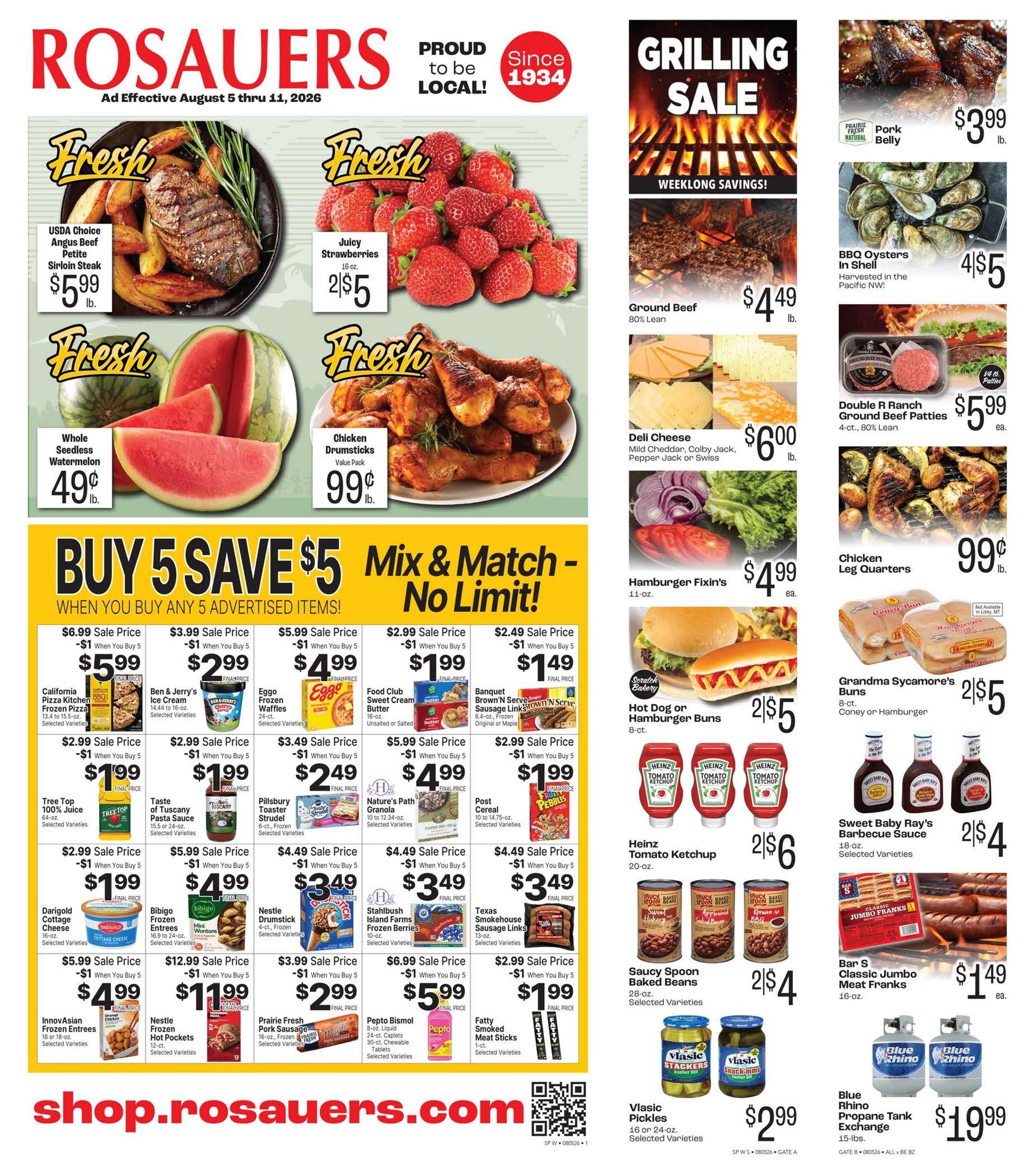 Rosauers (Spokane Valley–Spokane Area, WA) Weekly Ad August 5 - 11, 2026