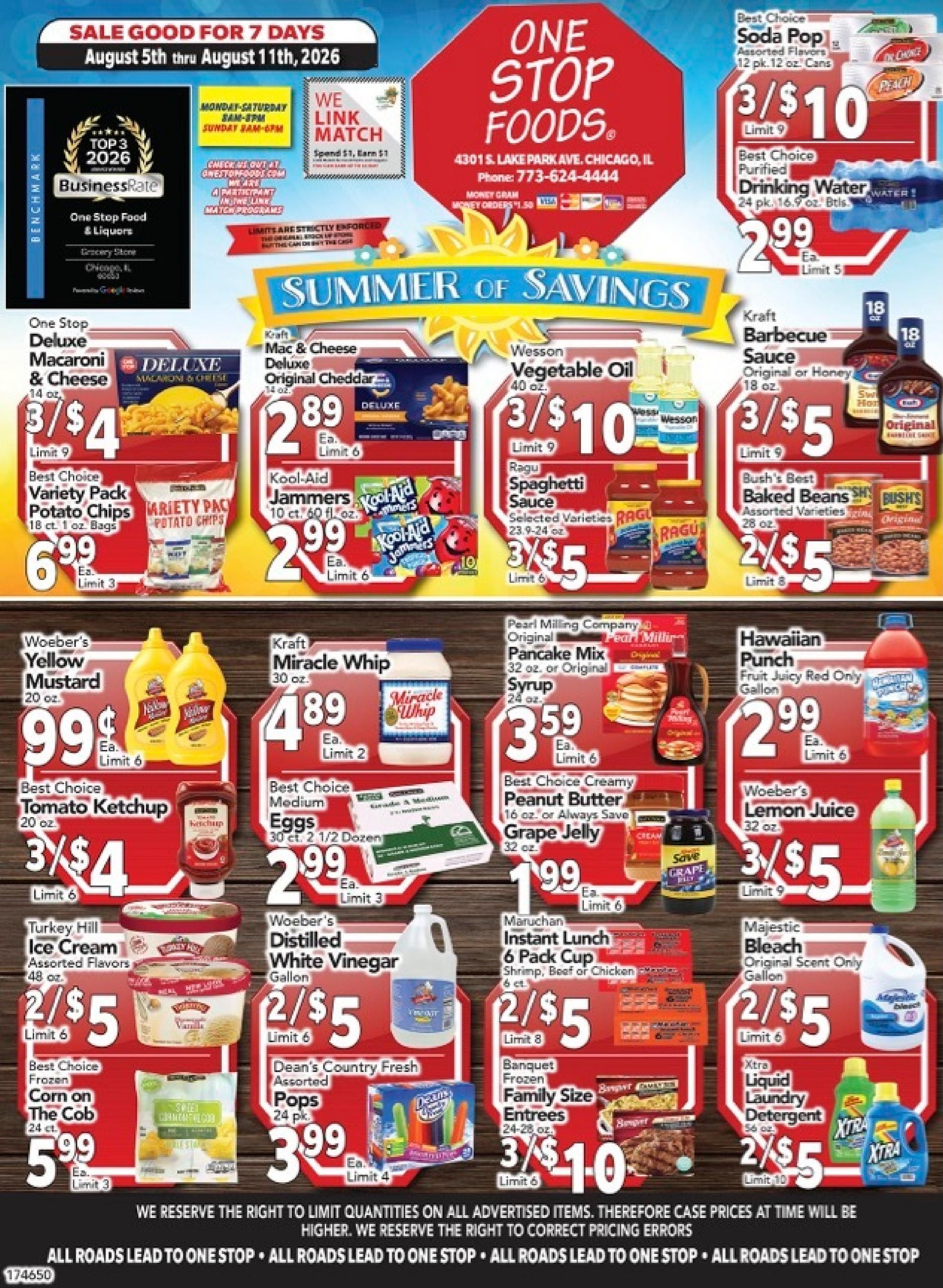One Stop Foods Weekly Ad August 5 - 11, 2026