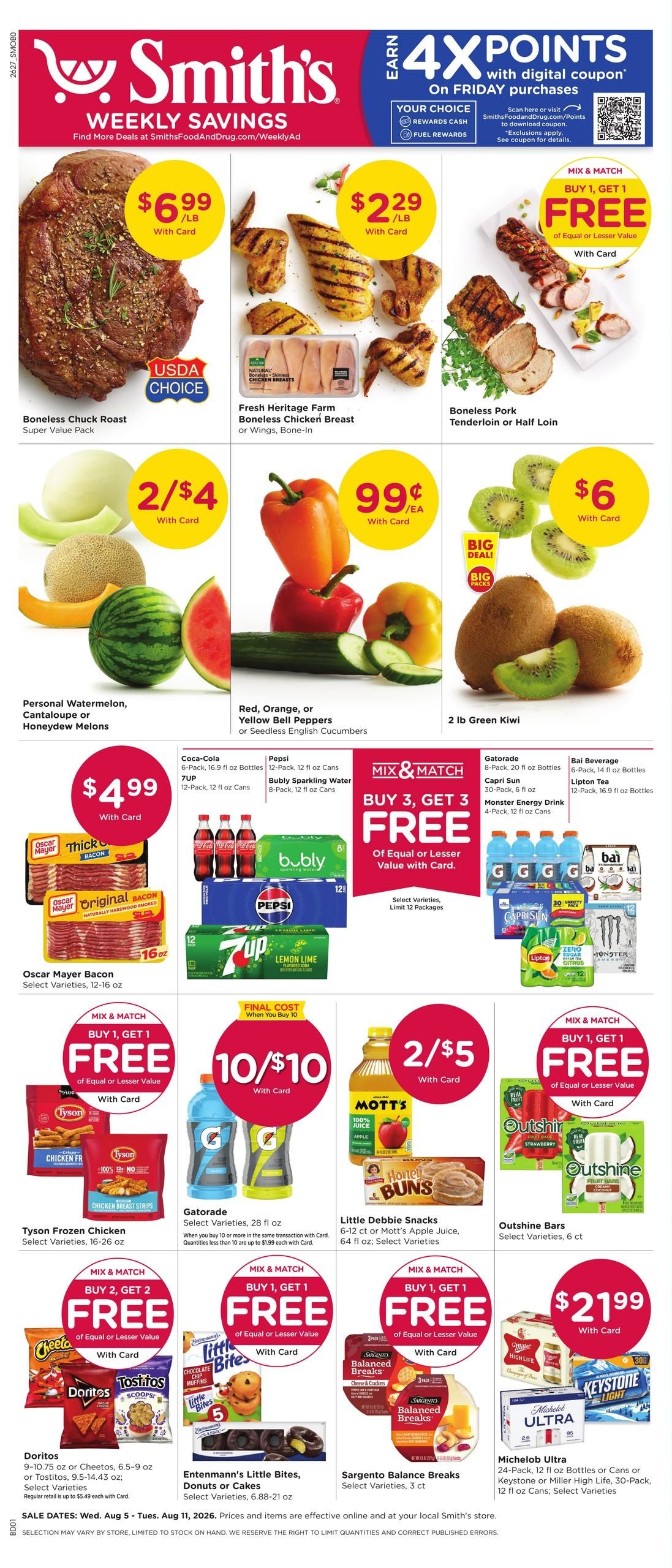 Smith's (Basalt–Firth Area, ID) Weekly Ad August 5 - 11, 2026