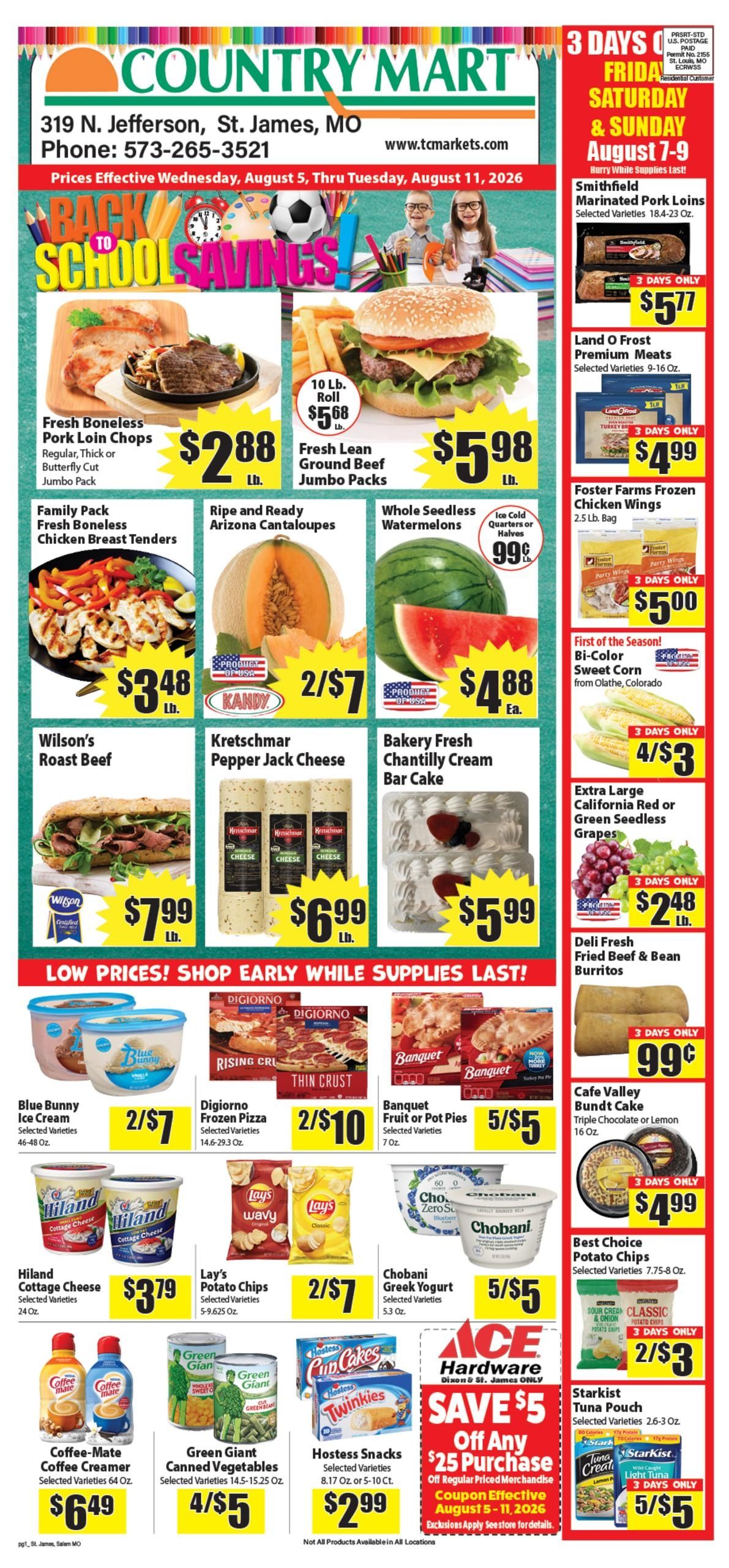 Town & Country Supermarket Weekly Ad August 5 - 11, 2026