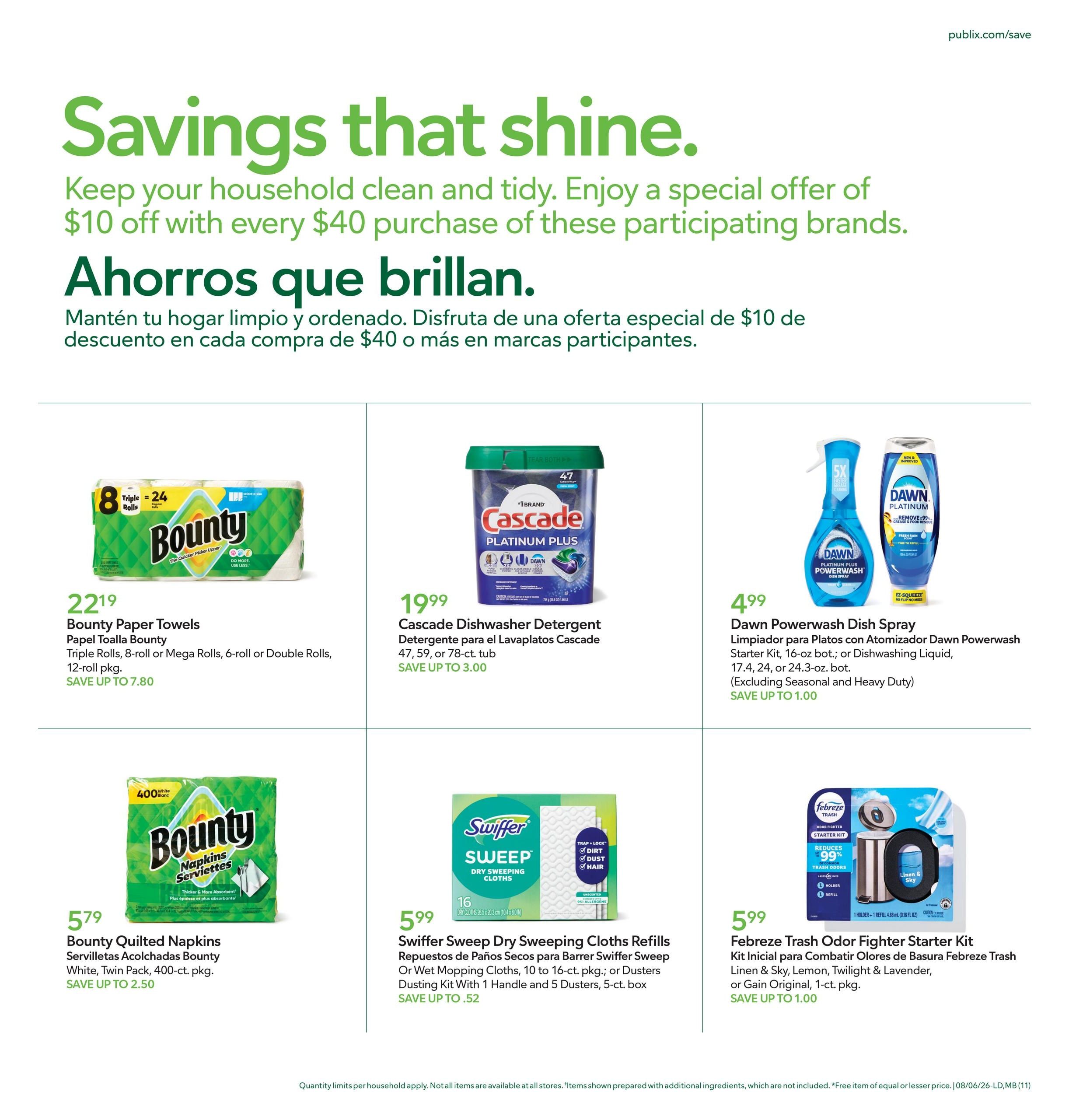 Publix (Boca Raton Area, FL) Anuncio Semanal Español Weekly Ad August 6 - 12, 2026