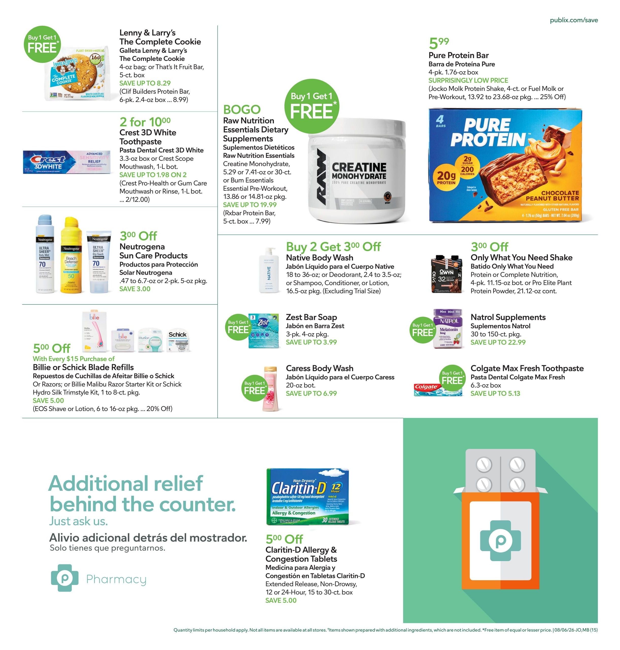 Publix (Boca Raton Area, FL) Anuncio Semanal Español Weekly Ad August 6 - 12, 2026
