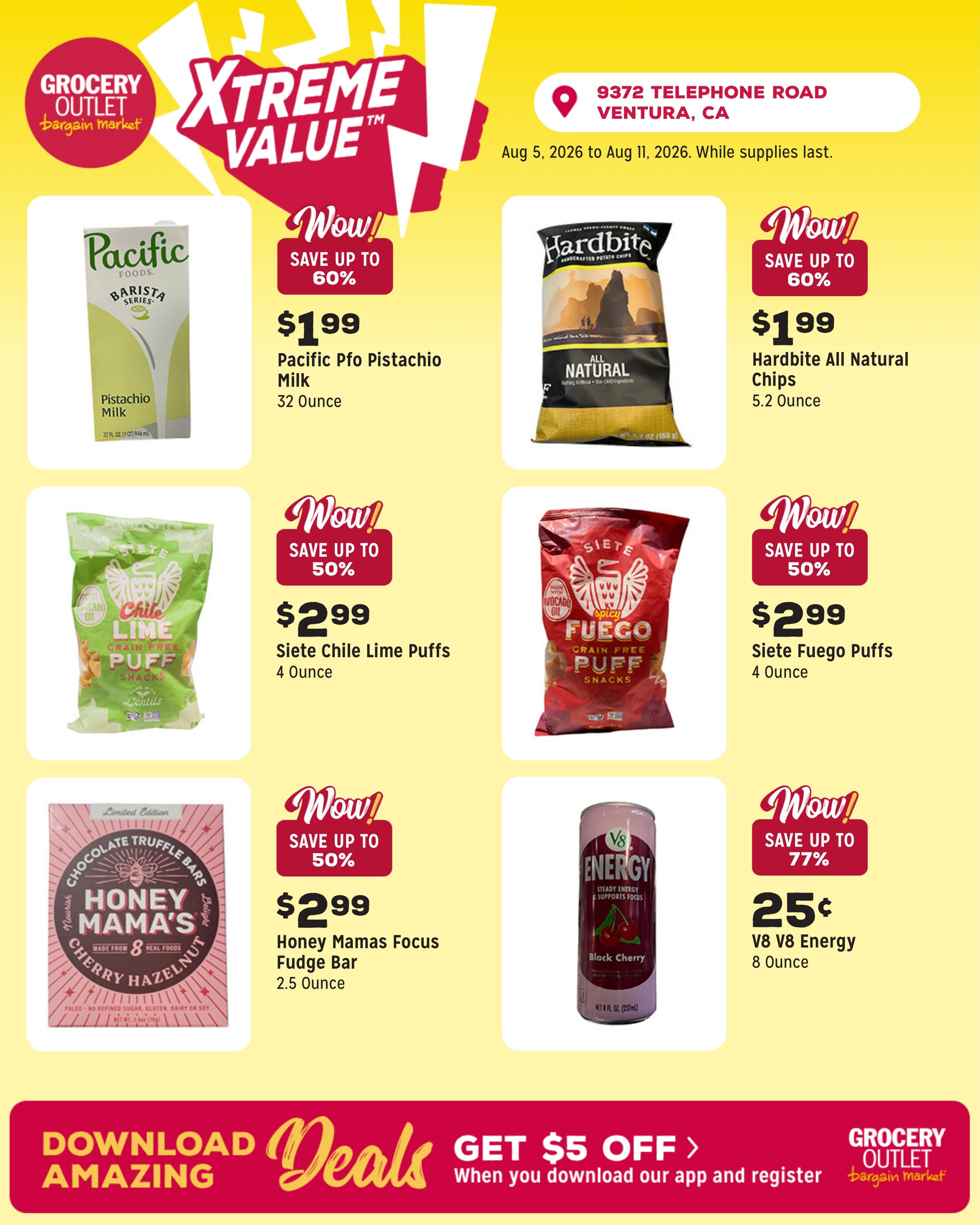 Grocery Outlet (Ventura Area, CA) Weekly Ad August 5 - 11, 2026
