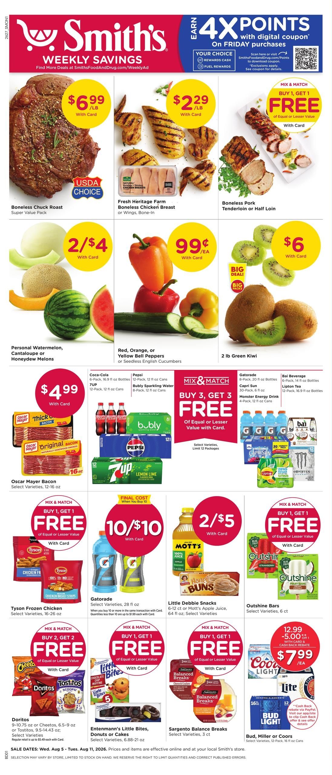 Smith's (Continental Divide Area, NM) Weekly Ad August 5 - 11, 2026