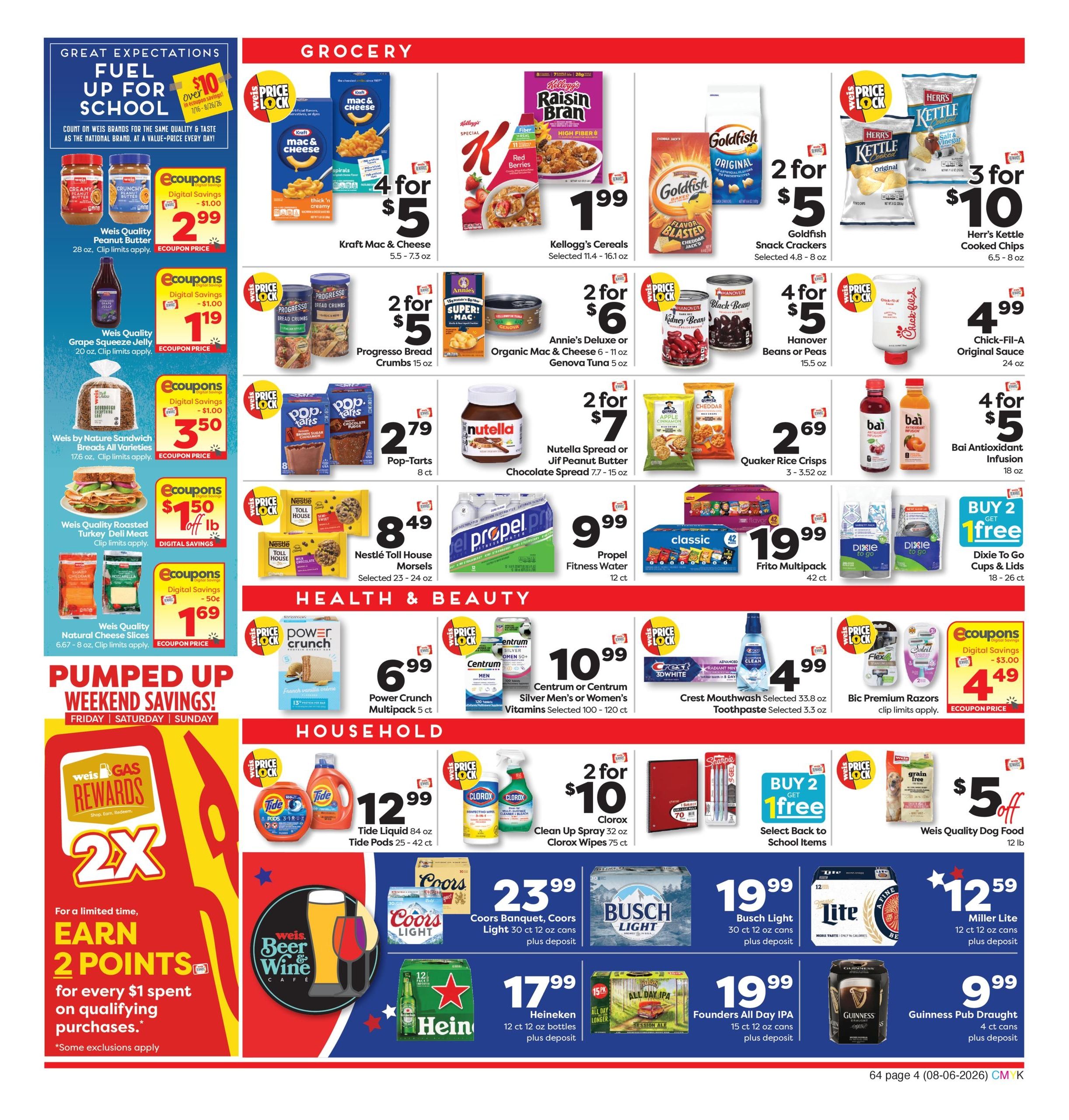 Weis Markets (Sayre–Elmira Area, NY–PA) Weekly Ad August 6 - 12, 2026