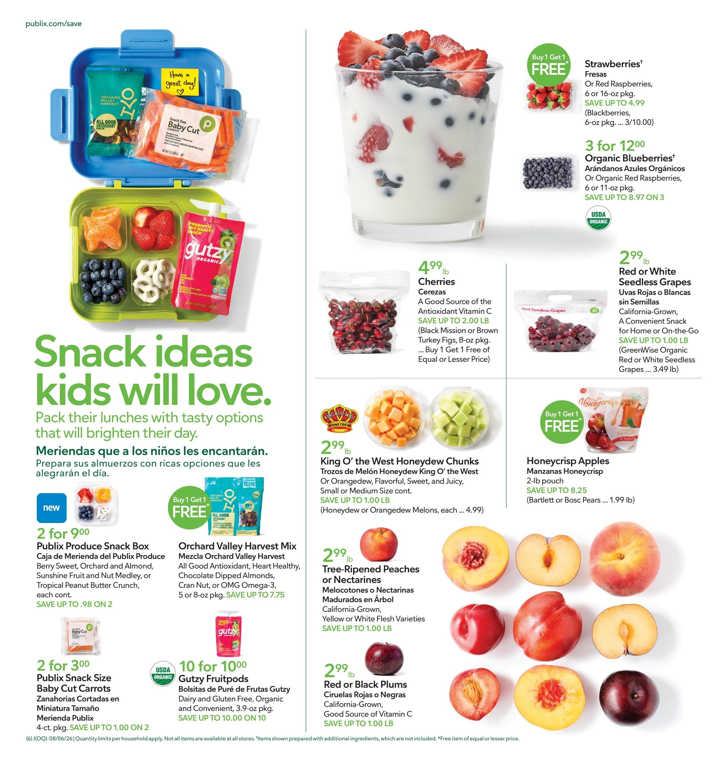 Publix (Deltona Area, FL) Anuncio Semanal Español Weekly Ad August 6 - 12, 2026