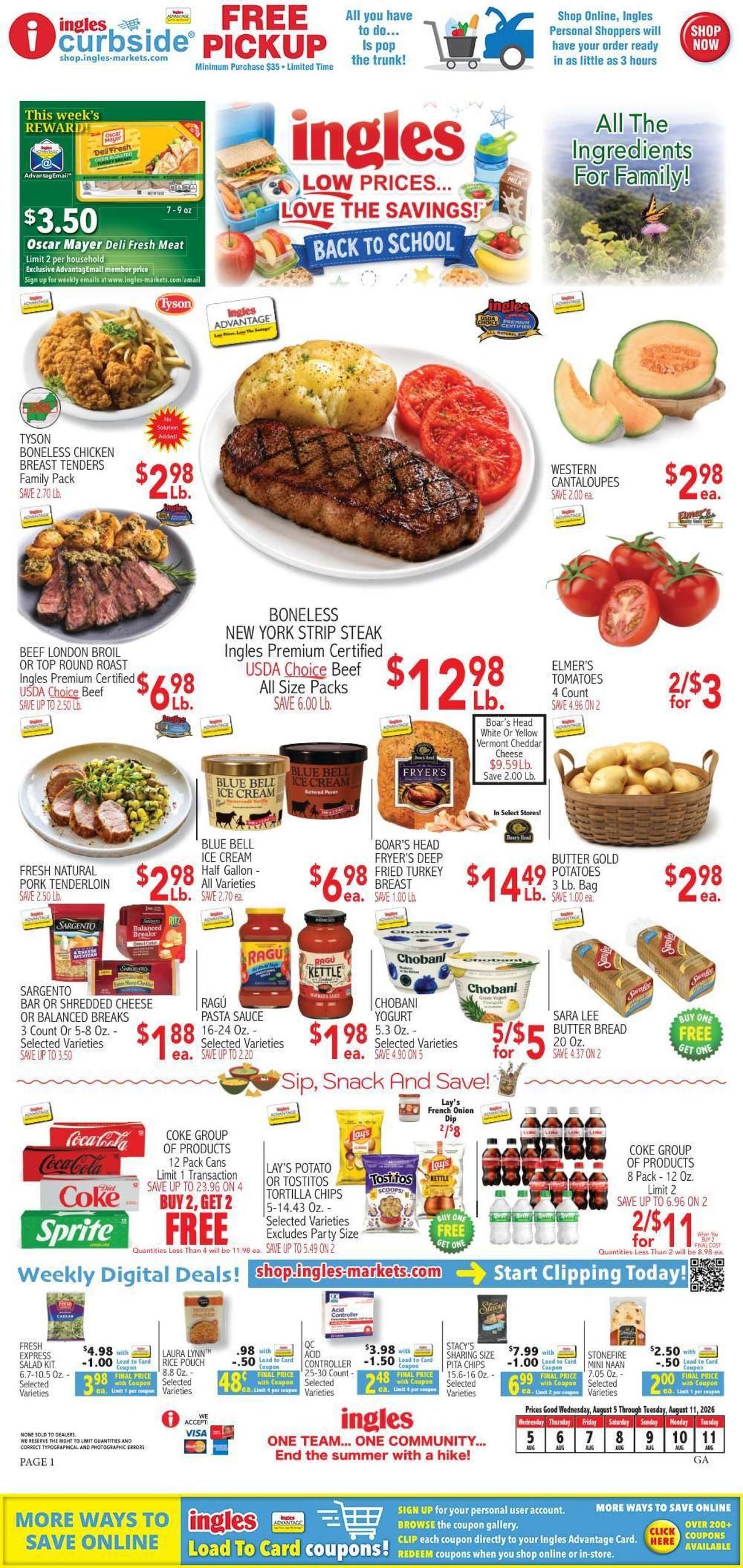 Ingles Markets (Sandy Springs Area, GA) Weekly Ad August 5 - 11, 2026