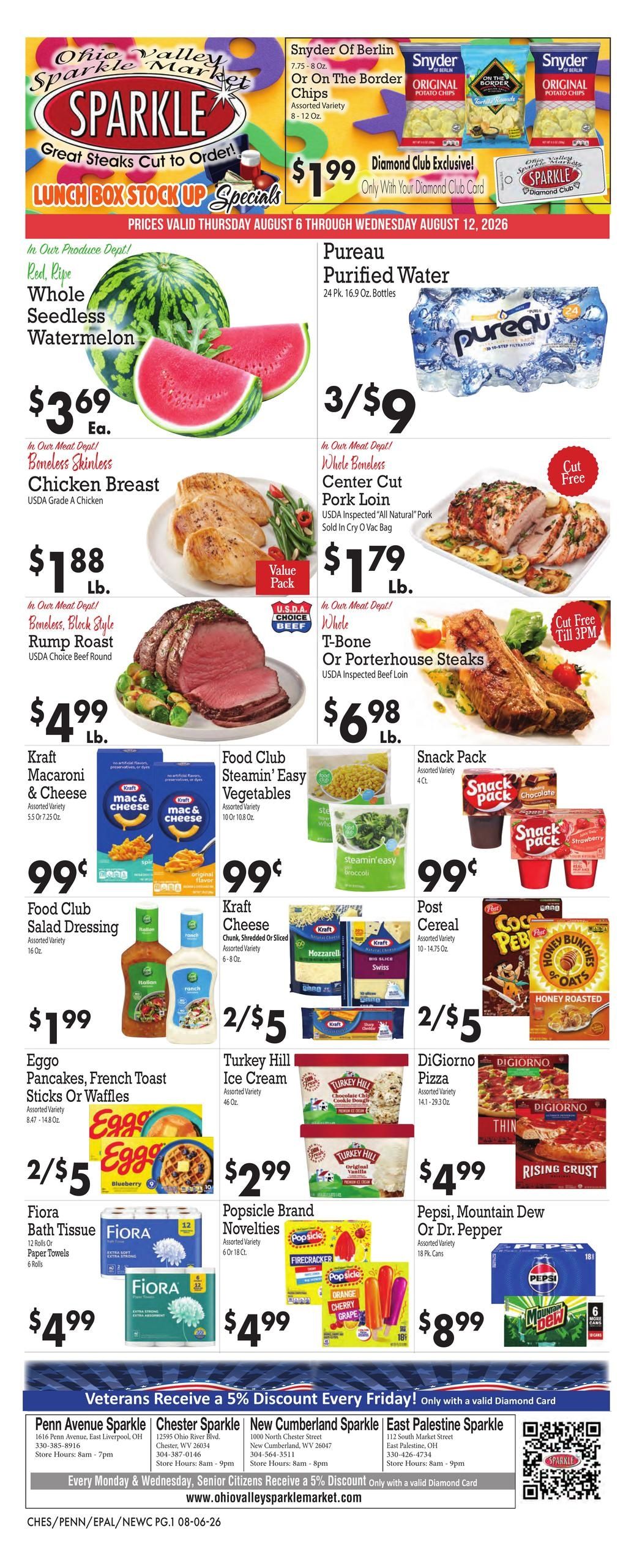 Sparkle Market (Steubenville–Chester Area, OH–WV) Weekly Ad August 6 - 12, 2026