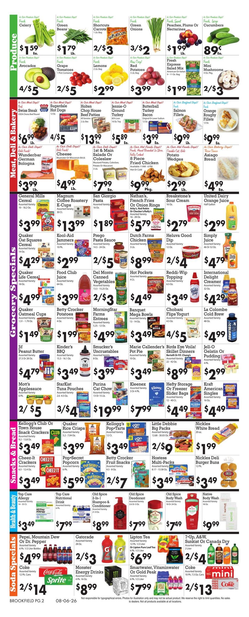 Sparkle Market (Steubenville–Chester Area, OH–WV) Weekly Ad August 6 - 12, 2026