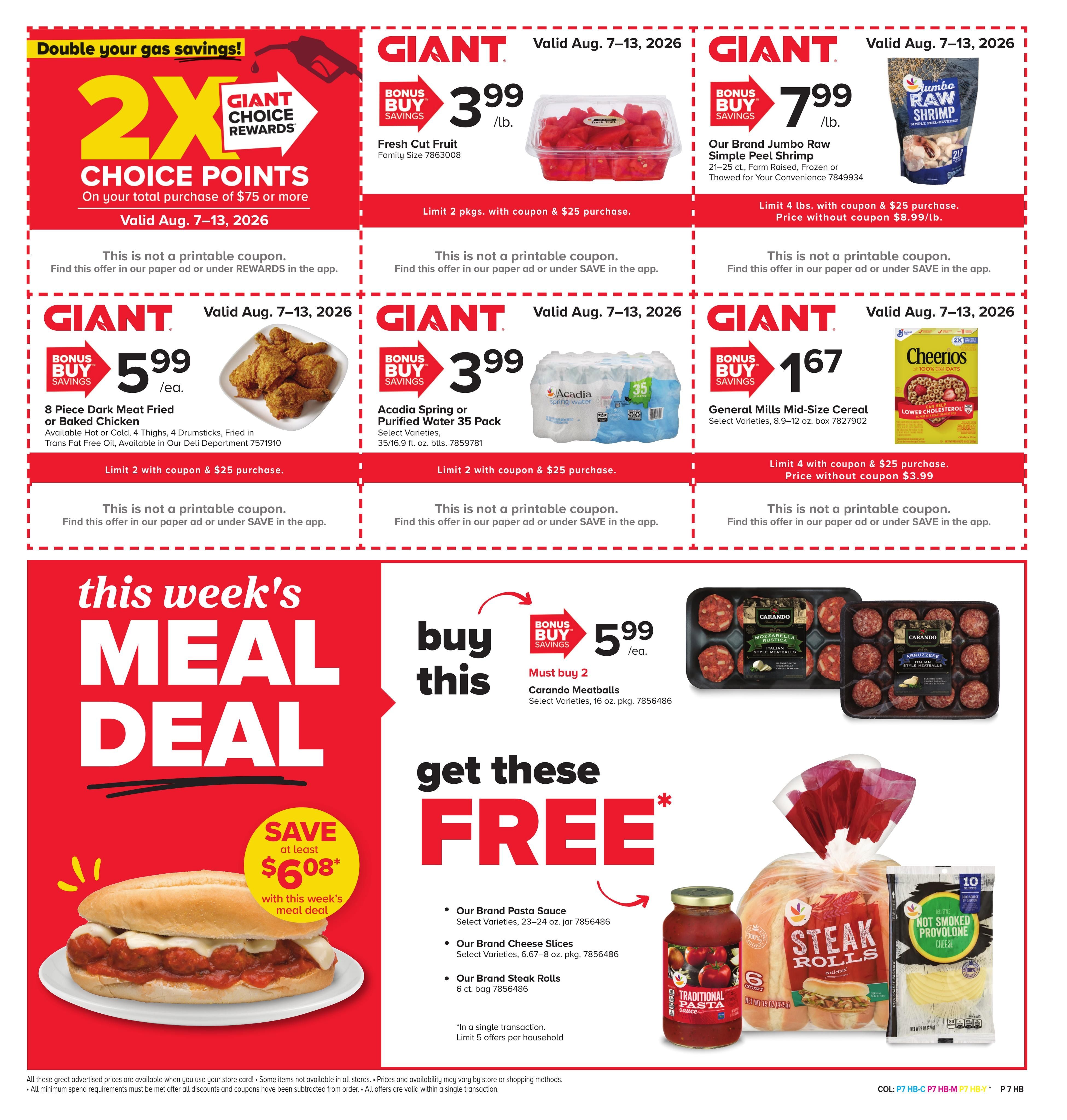 Giant Food Stores (State College Area, PA) Weekly Ad August 7 - 13, 2026