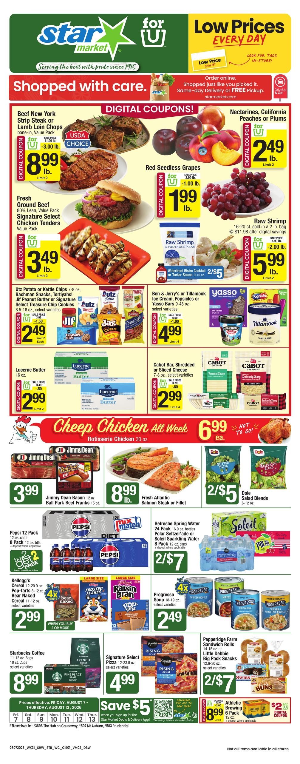 Star Market (Cambridge–Boston Area, MA) Weekly Ad August 7 - 13, 2026