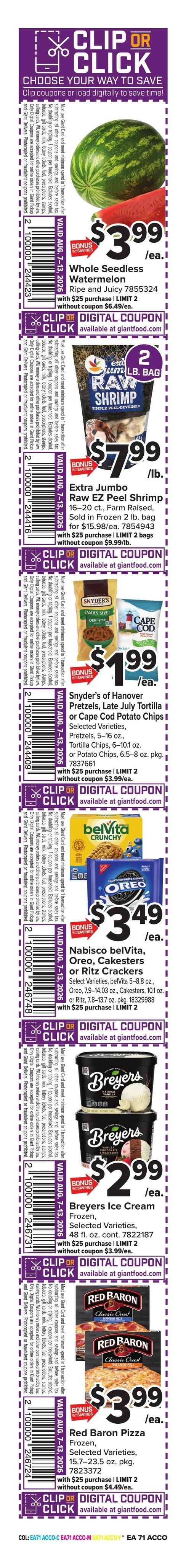 Giant Food (Washington Area, DC) Weekly Ad August 7 - 13, 2026