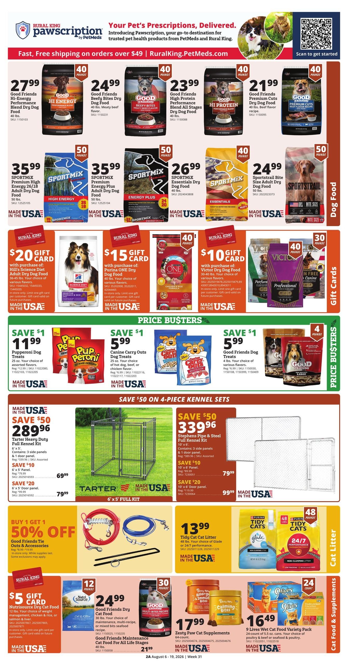 Rural King (Coosada Area, AL) Weekly Ad August 6 - 19, 2026