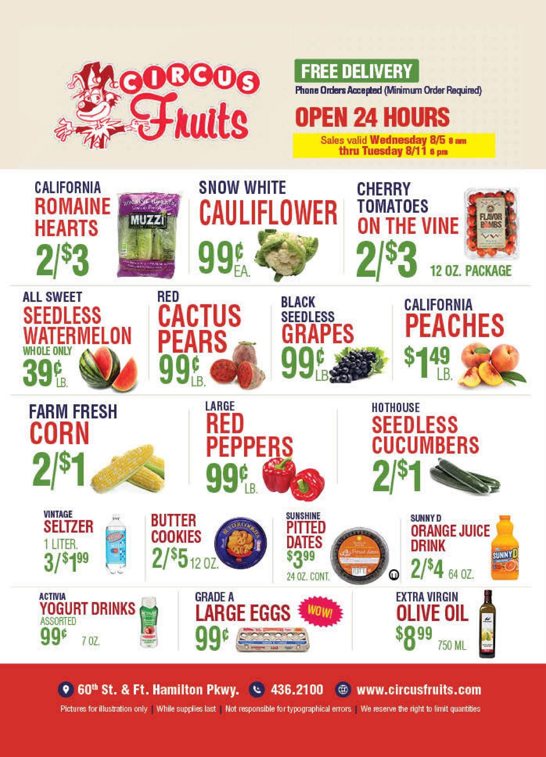 Circus Fruits Weekly Ad August 5 - 11, 2026