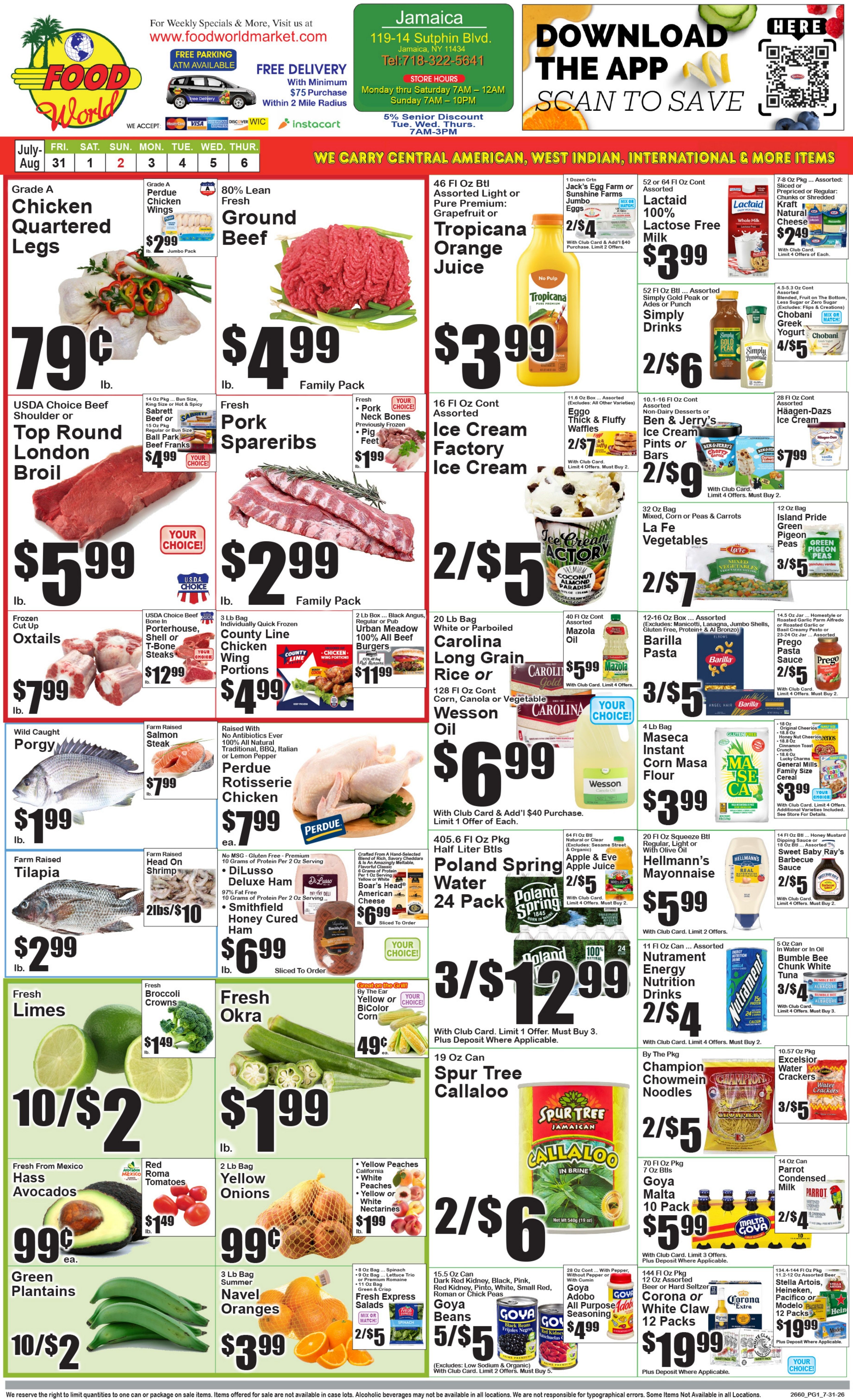 Food World Supermarket Weekly Ad July 31 - August 6, 2026