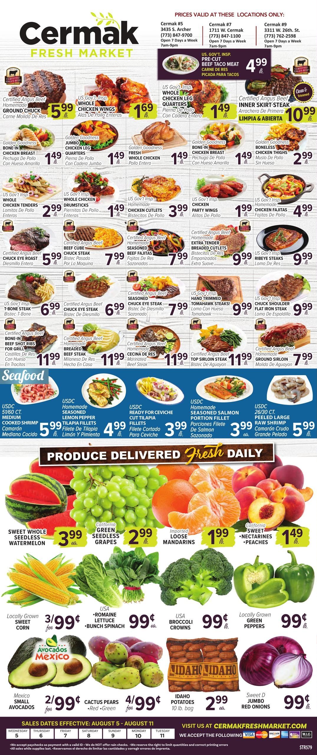 Cermak Fresh Market (Chicago Area, IL) Weekly Ad August 5 - 11, 2026