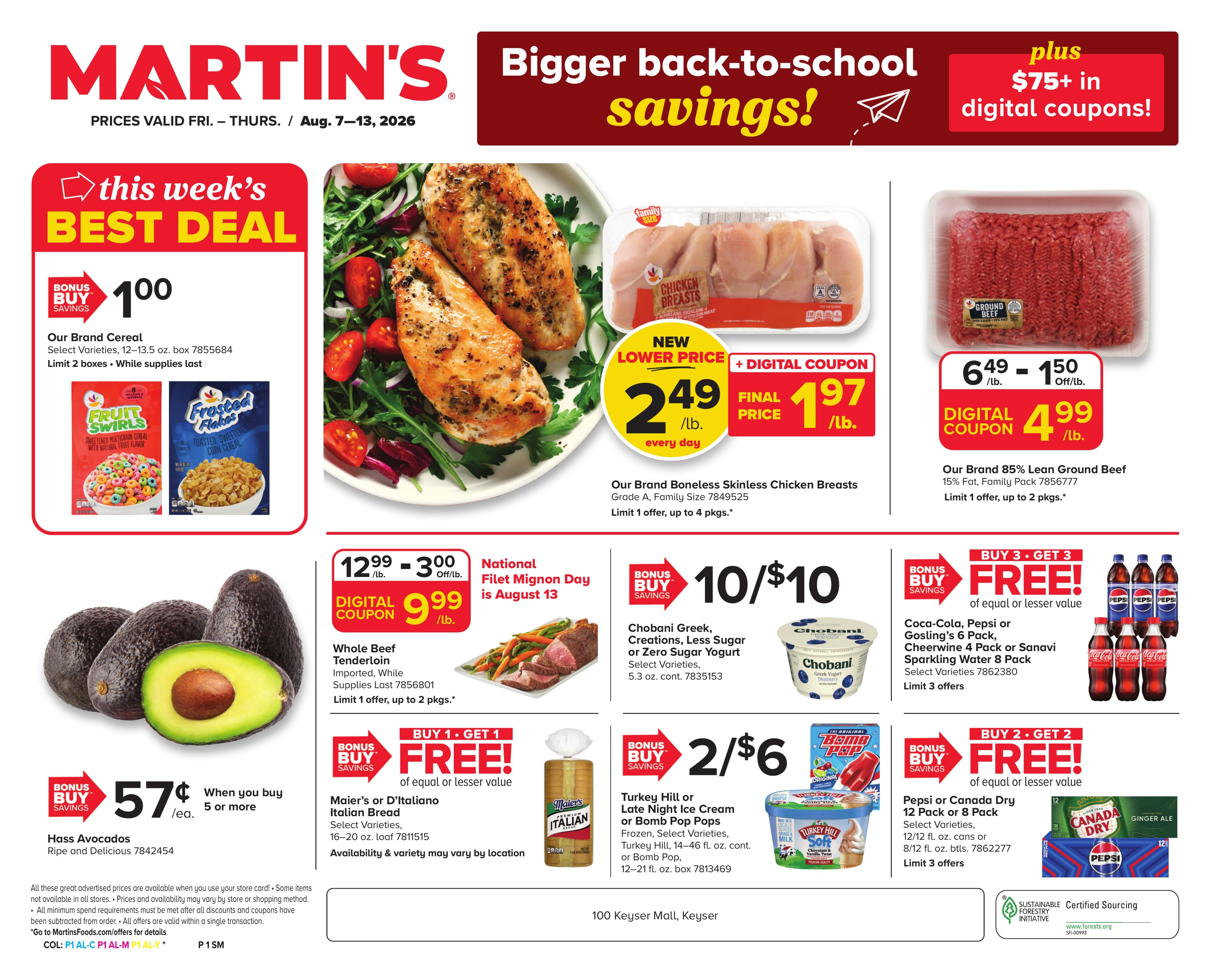 Martin's Food Market (Baker Area, WV) Weekly Ad August 7 - 13, 2026