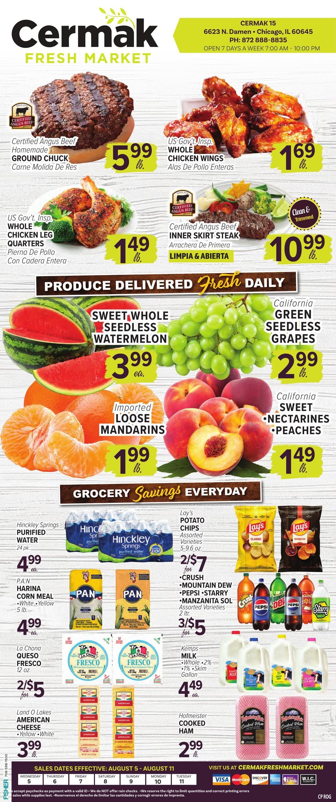 Cermak Fresh Market (Lincolnwood–Evanston Area, IL) Weekly Ad August 5 - 11, 2026