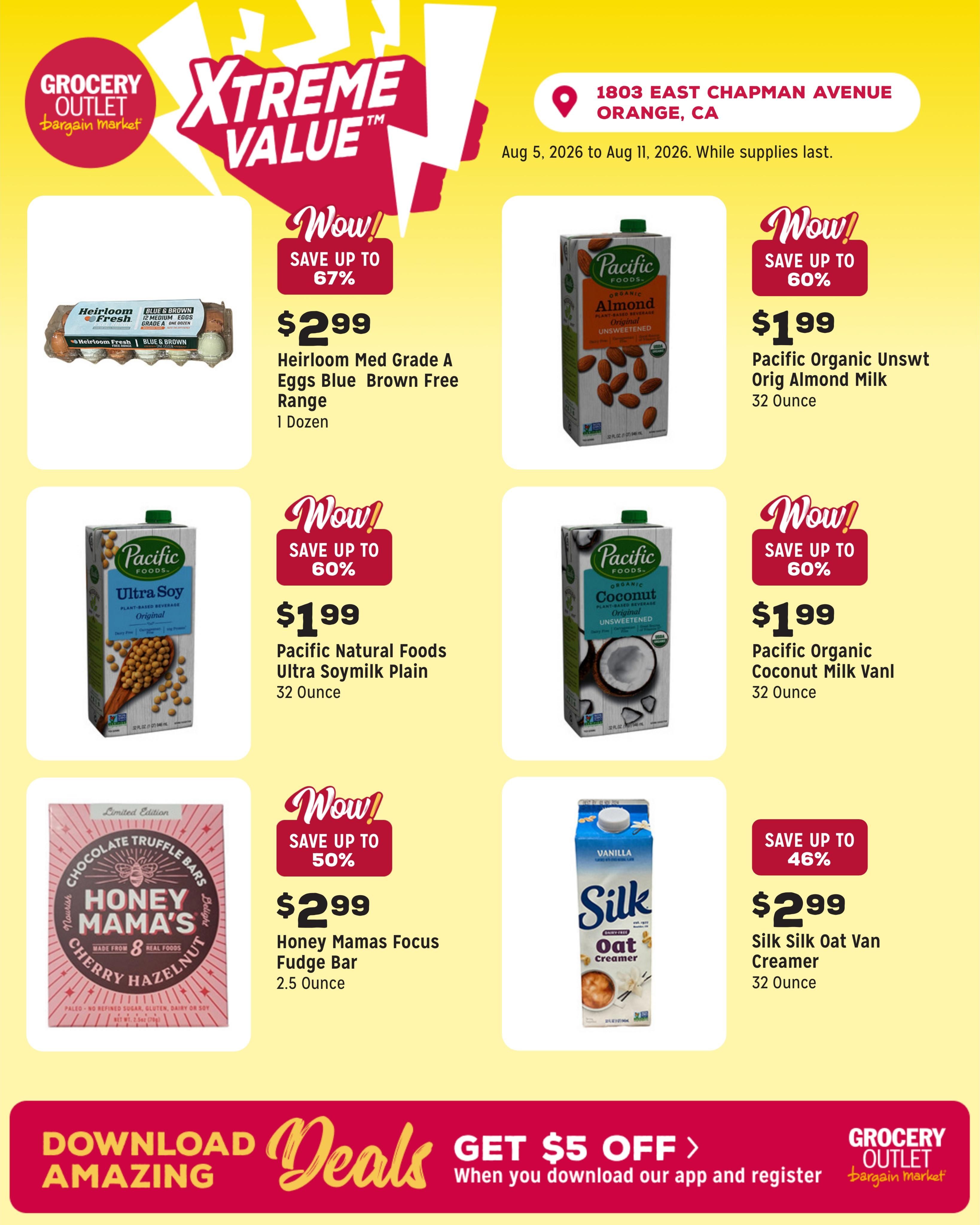 Grocery Outlet (Anaheim Area, CA) Weekly Ad August 5 - 11, 2026