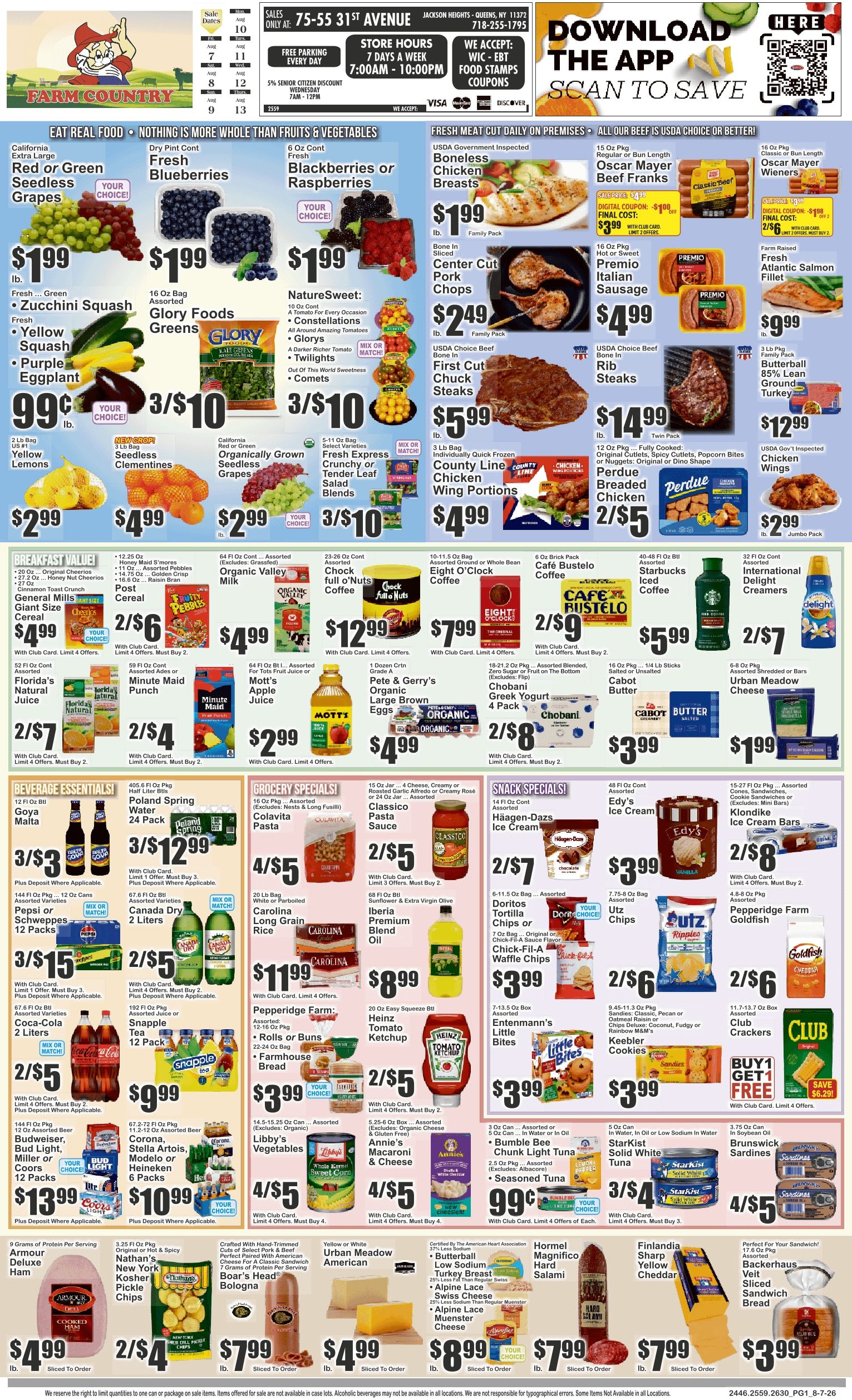 Farm Country (East Elmhurst, NY) Weekly Ad August 7 - 13, 2026