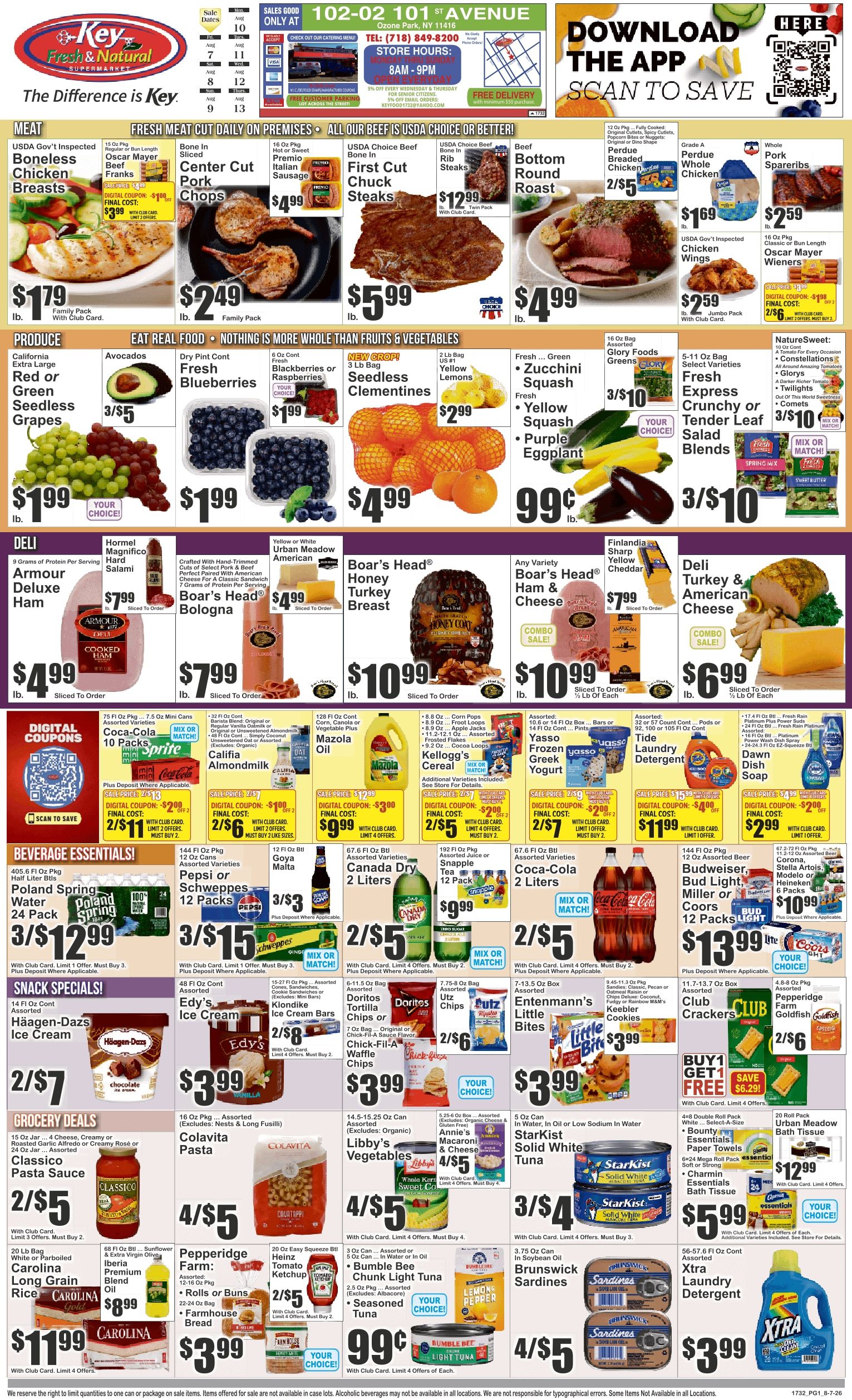Key Fresh & Natural (102-02 101st Ave., Ozone Park, NY) Weekly Ad August 7 - 13, 2026