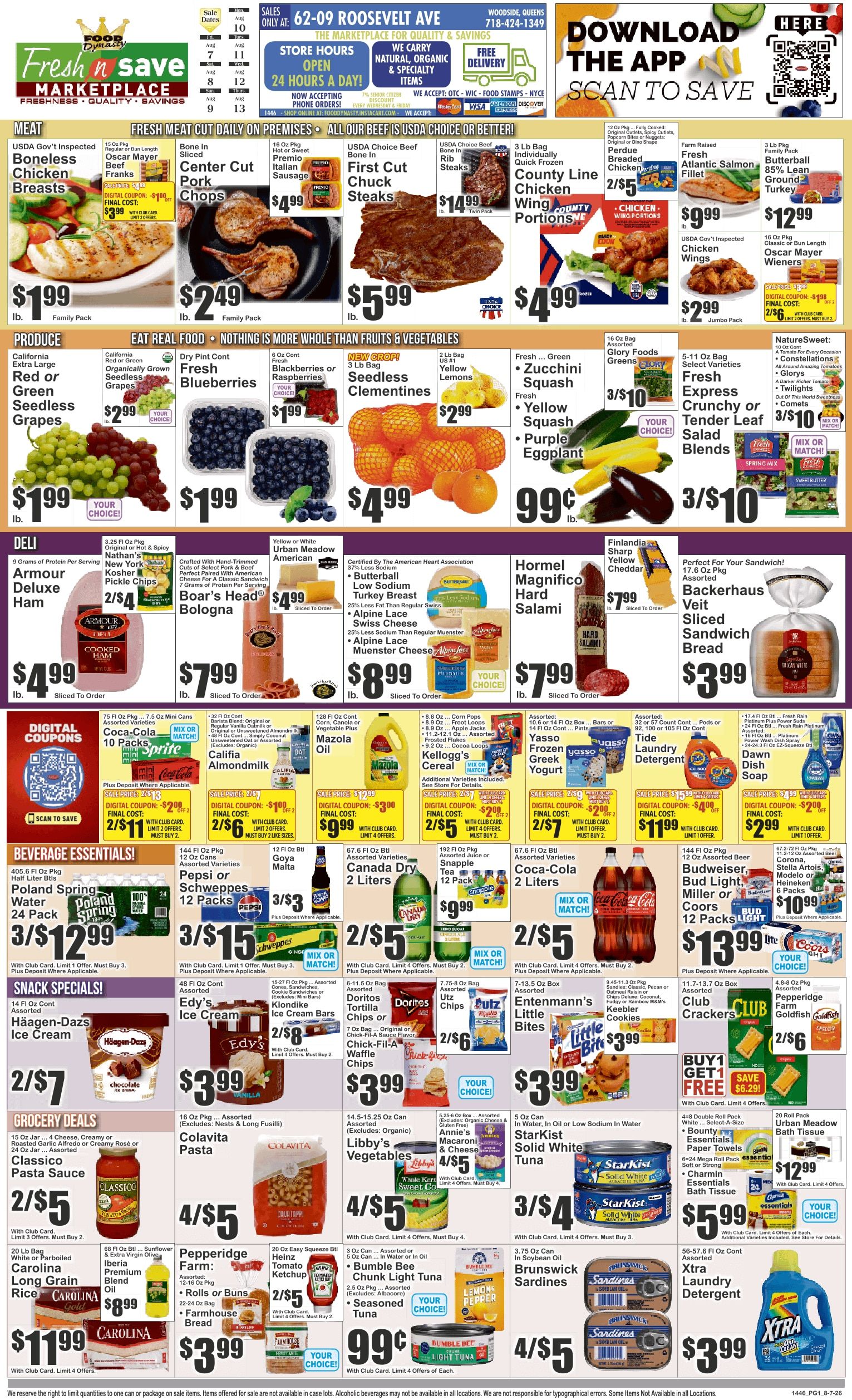 Fresh N Save Marketplace (Woodside, NY) Weekly Ad August 7 - 13, 2026