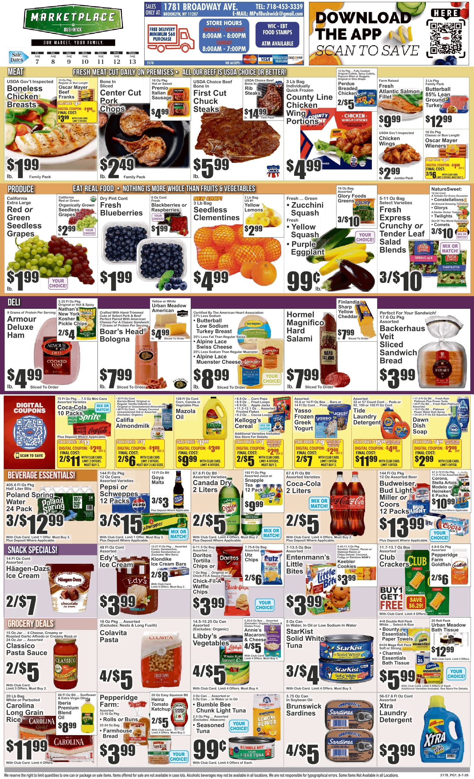 Marketplace of Bushwick (1781 Broadway, Brooklyn, NY) Weekly Ad August 7 - 13, 2026