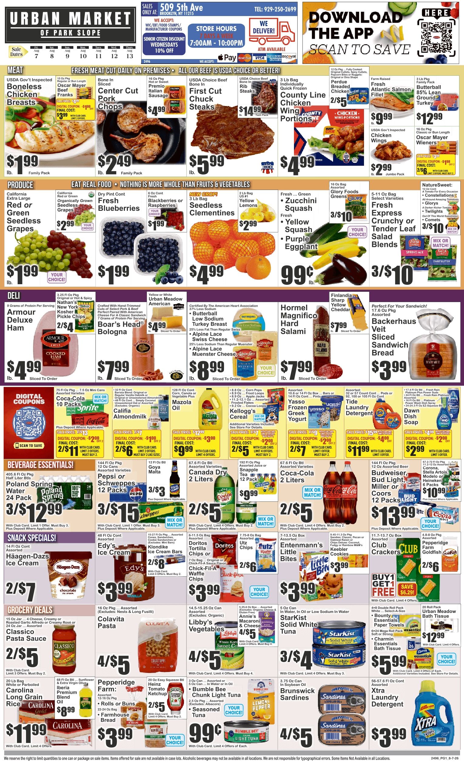 Urban Market (509 5th Avenue, Brooklyn, NY) Weekly Ad August 7 - 13, 2026