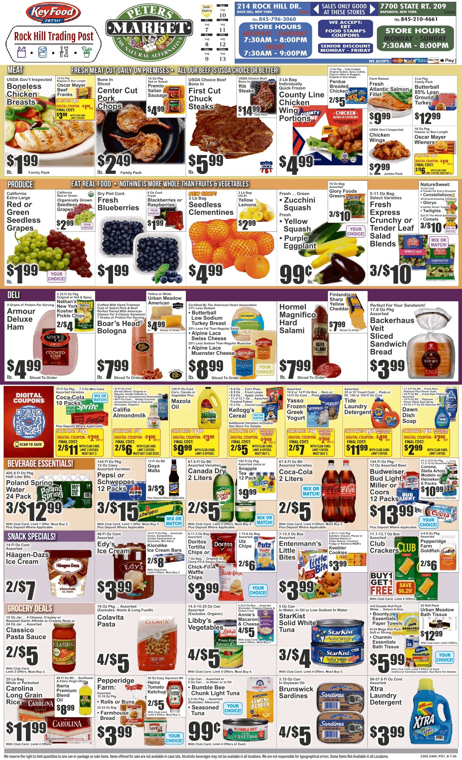 Peter's Market (7700 Route 209, Napanoch, NY) Weekly Ad August 7 - 13, 2026