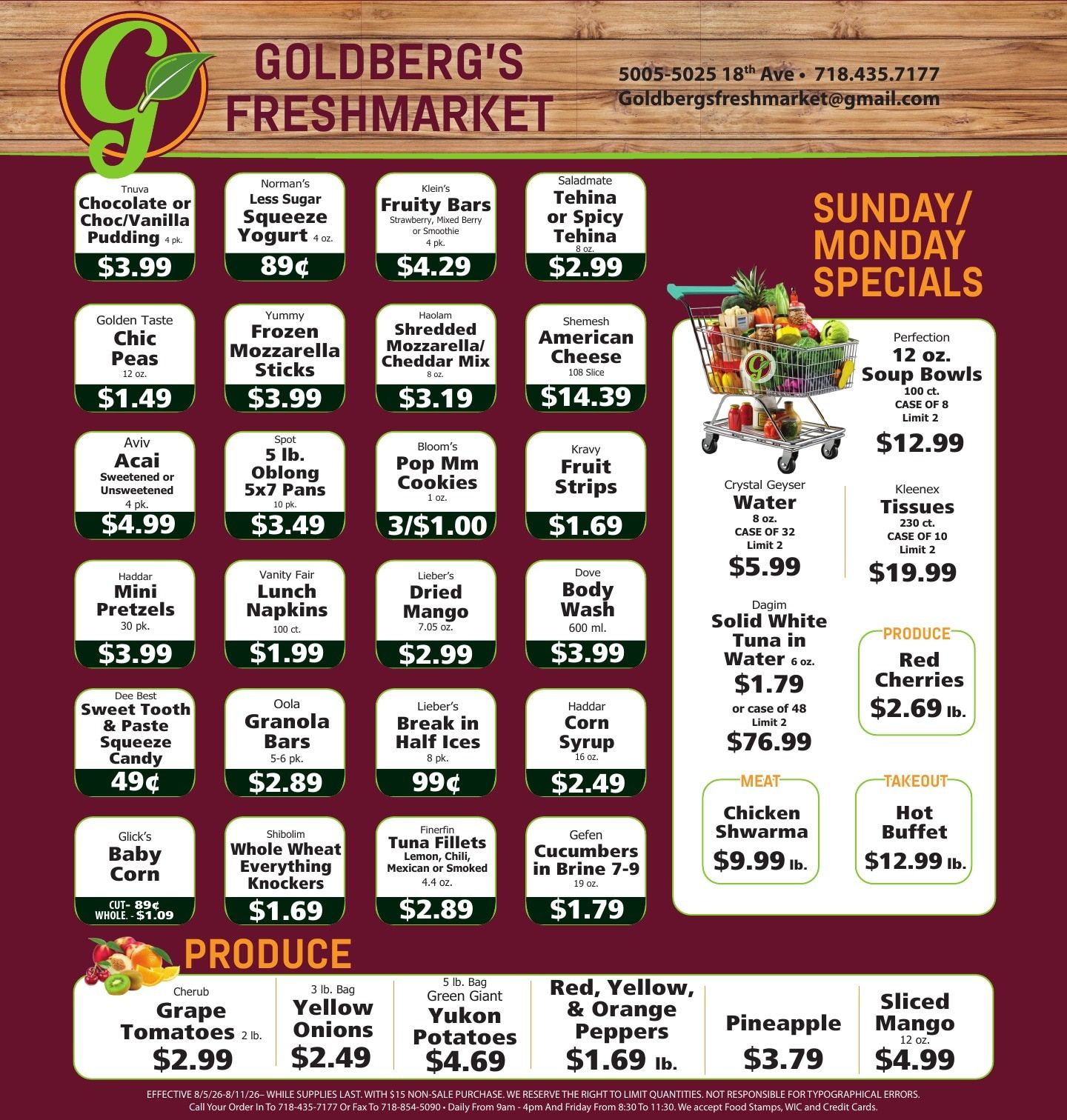 Goldberg's Freshmarket Weekly Ad August 5 - 11, 2026