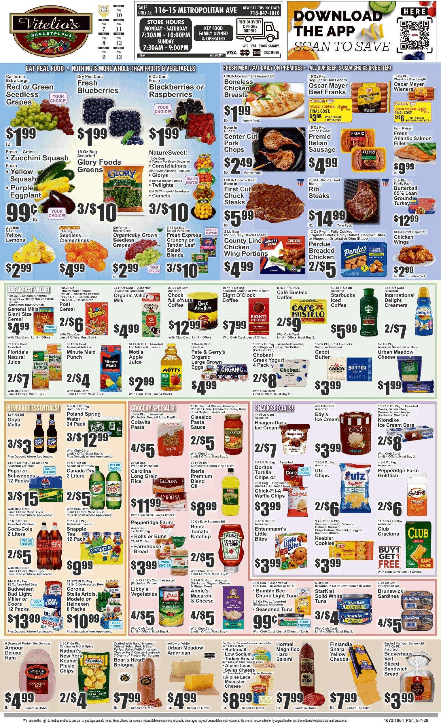 Vitelio's Marketplace (Kew Gardens, NY) Weekly Ad August 7 - 13, 2026