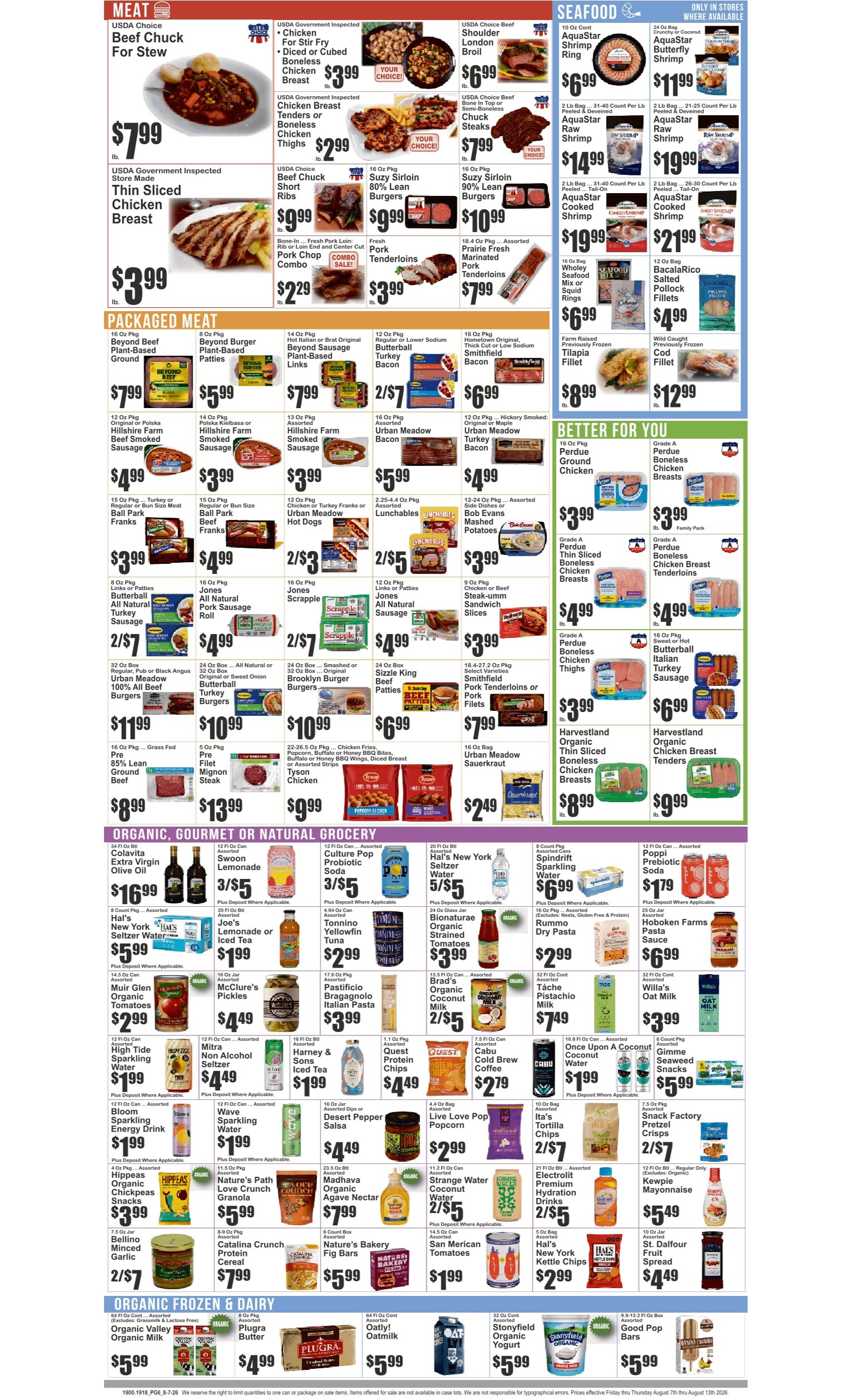 Waverly Gourmet Market (367 Waverly Ave., Brooklyn, NY) Weekly Ad August 7 - 13, 2026