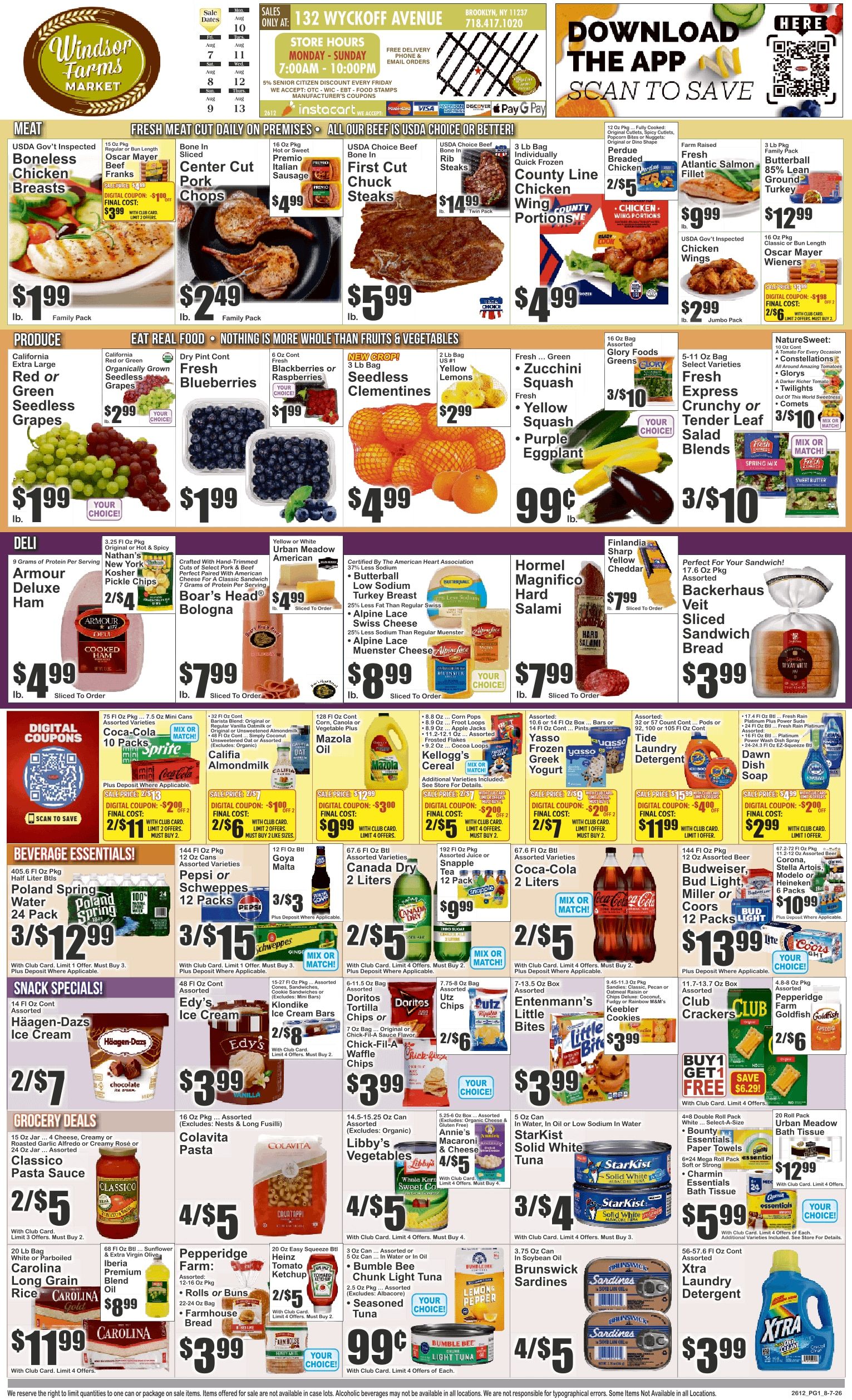 Windsor Farms Market (132 Wyckoff Avenue, Brooklyn, NY) Weekly Ad August 7 - 13, 2026