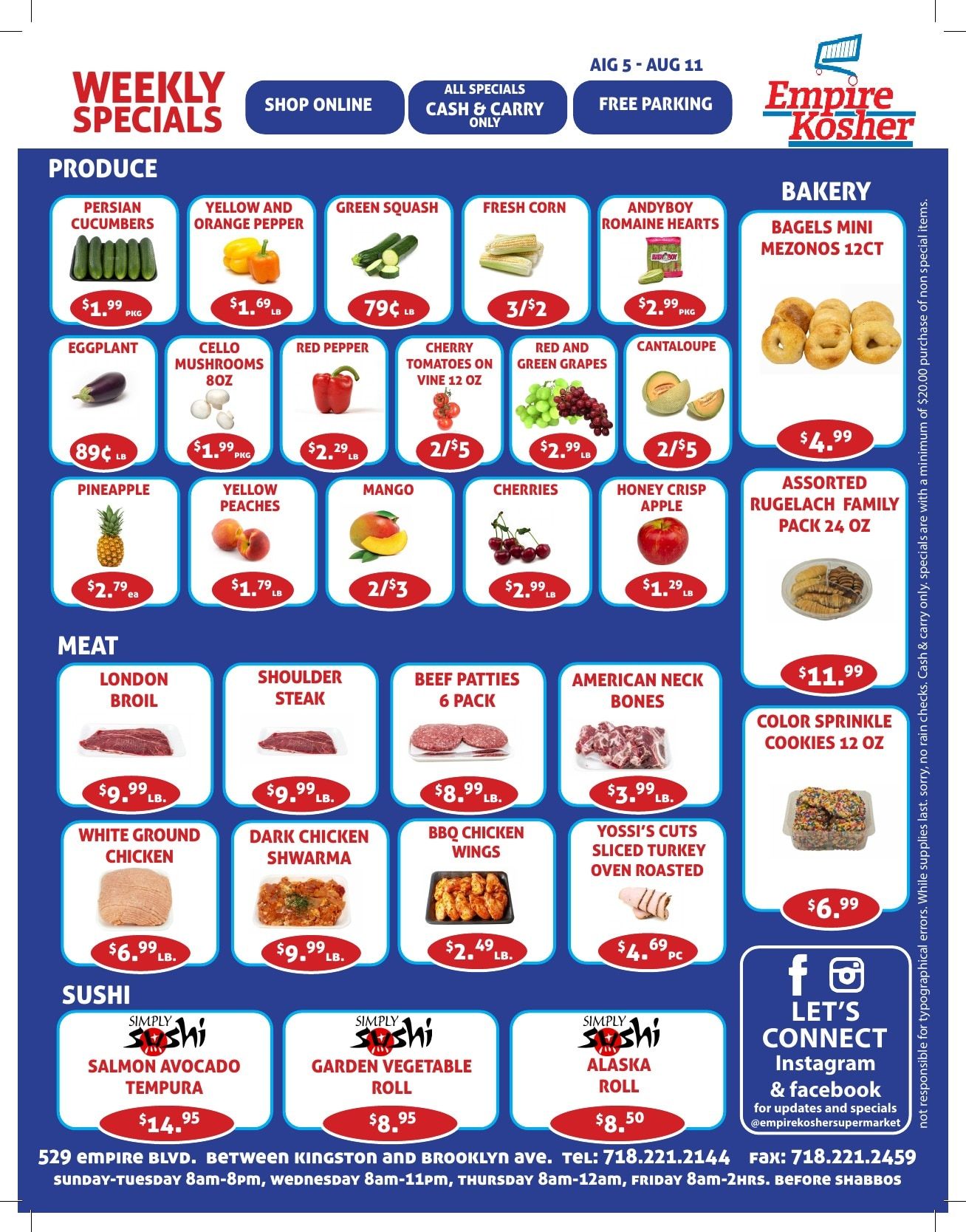 Empire Kosher Supermarket Weekly Ad August 5 - 11, 2026