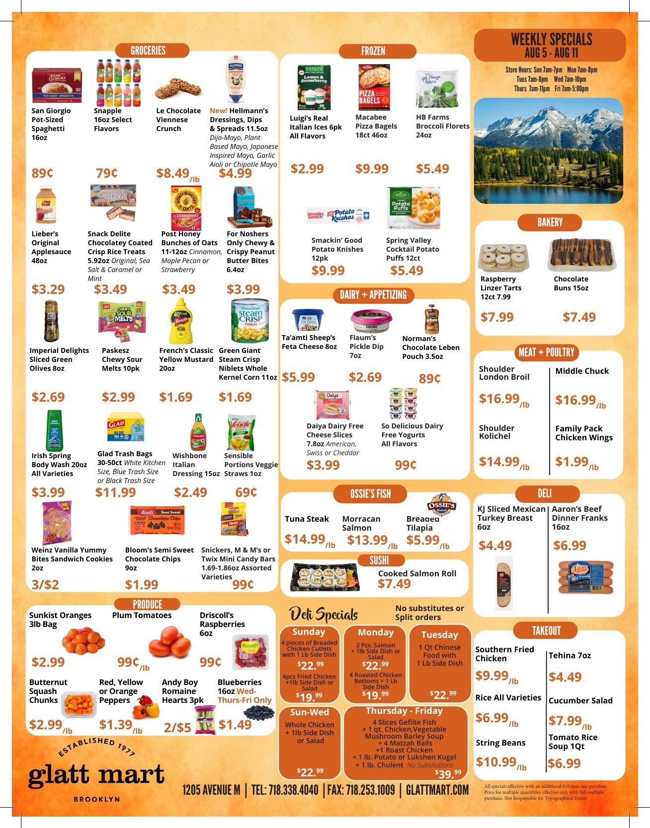 Glatt Mart Weekly Ad August 5 - 11, 2026
