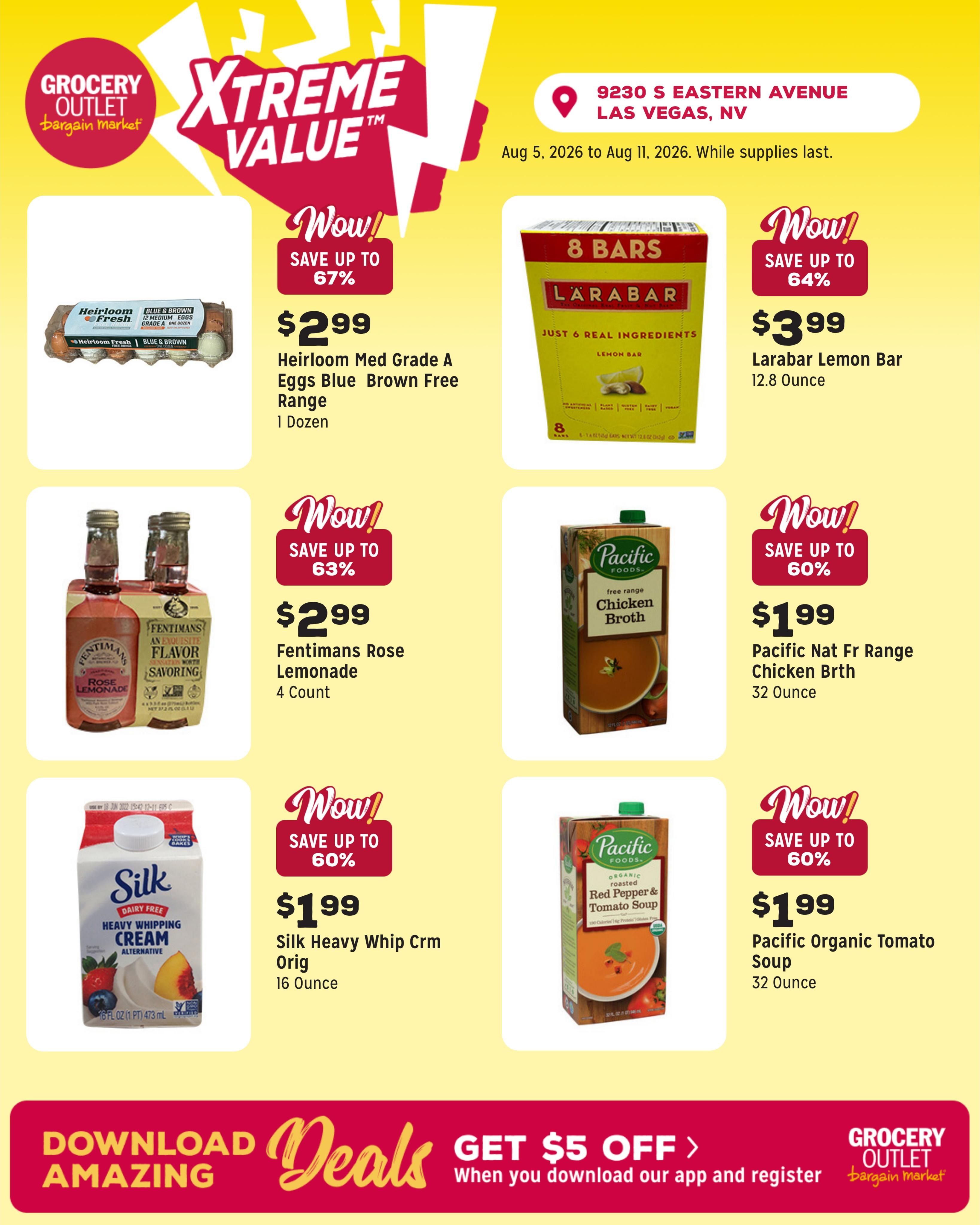 Grocery Outlet (Las Vegas Area, NV) Weekly Ad August 5 - 11, 2026
