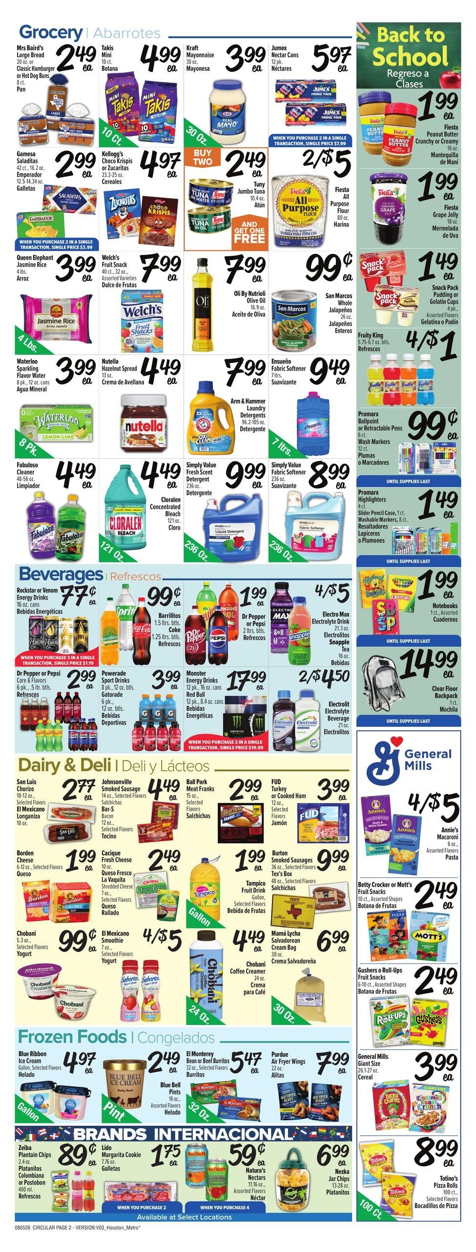 Fiesta Mart (Manvel–Fresno Area, TX) Weekly Ad August 5 - 11, 2026