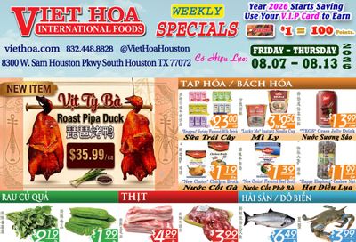 Viet Hoa International Foods Weekly Ad August 7 - 13, 2026