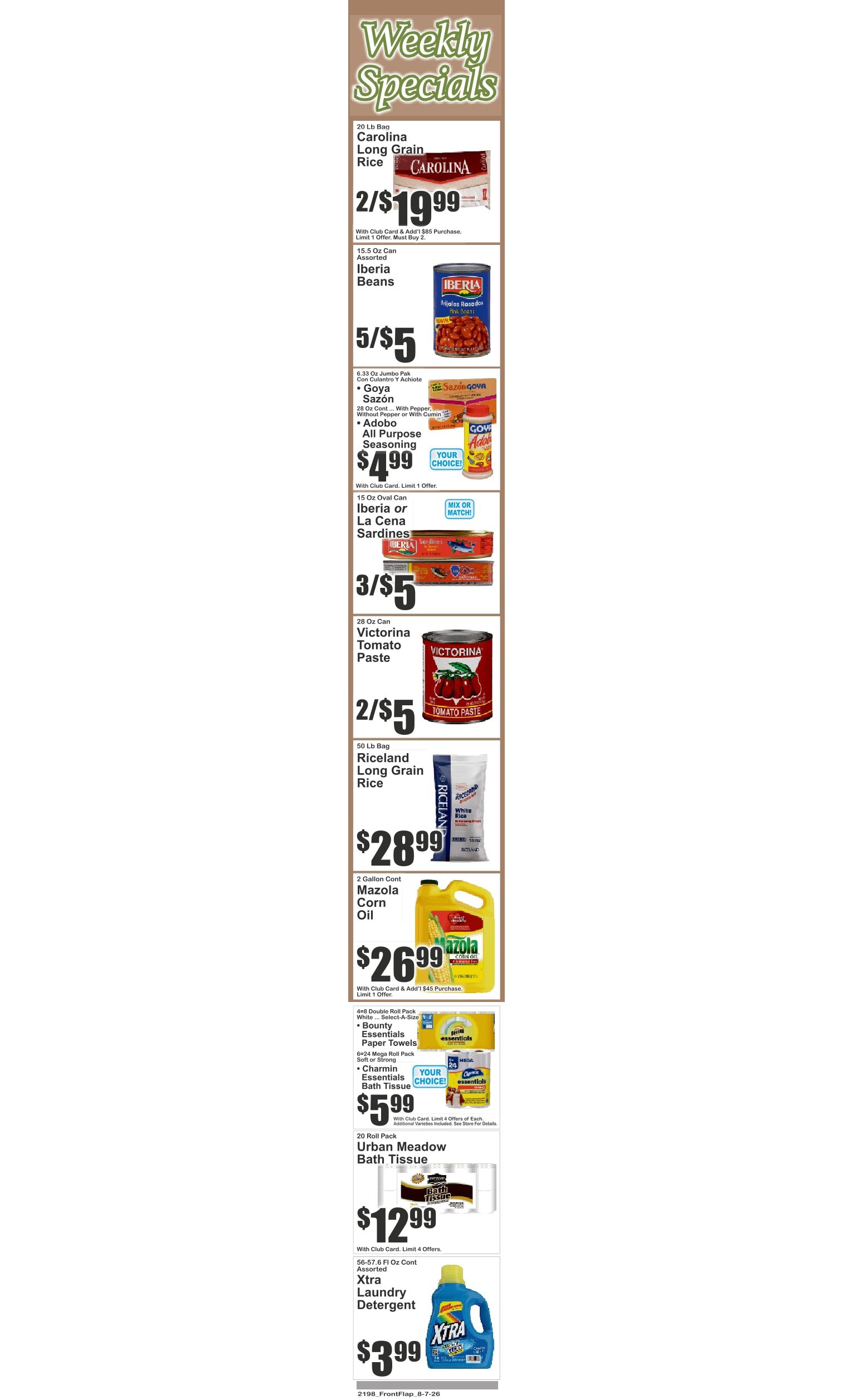 Food Universe (760 Melrose Ave., Bronx, NY) Weekly Ad August 7 - 13, 2026