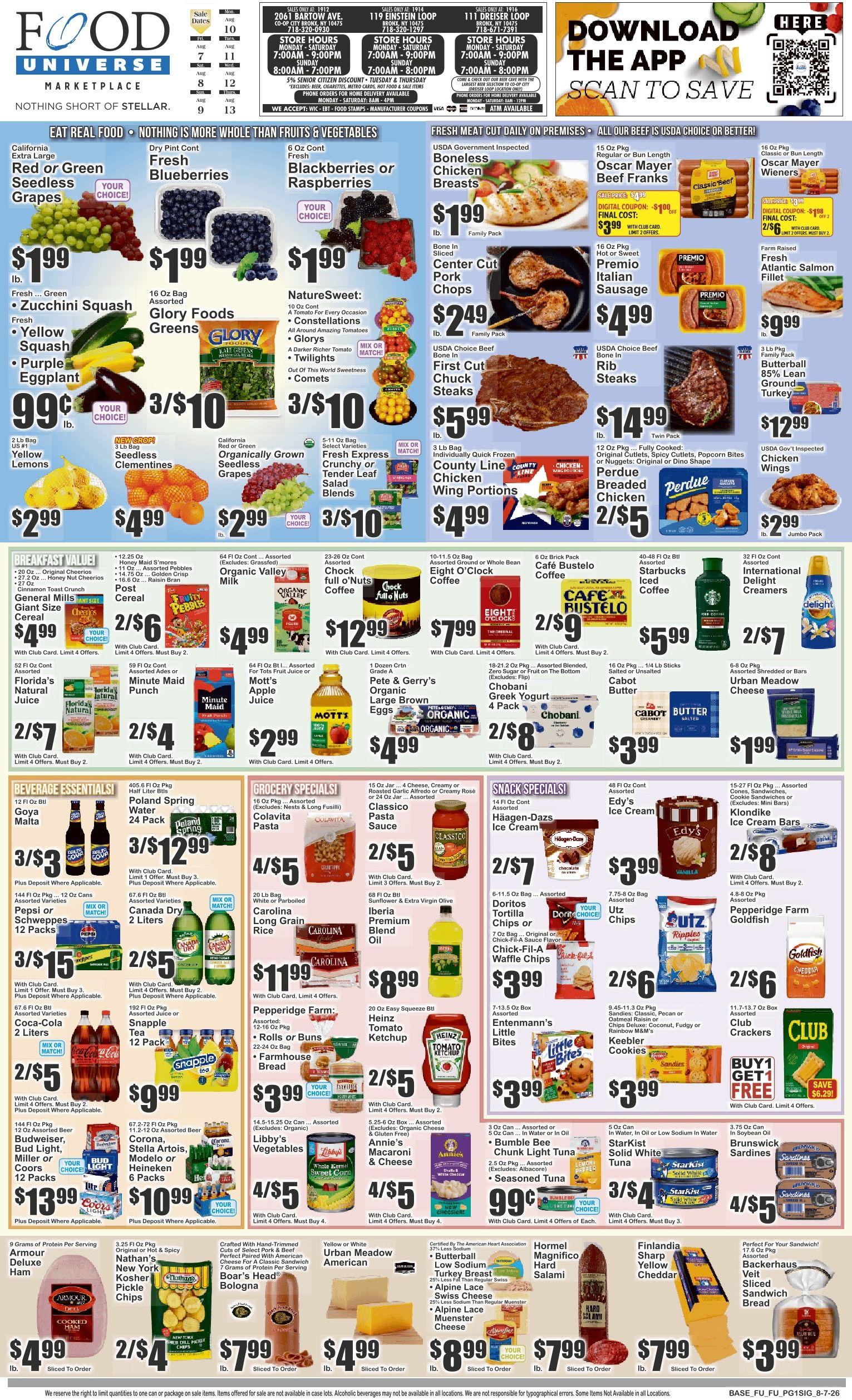 Food Universe Weekly Ad August 7 - 13, 2026