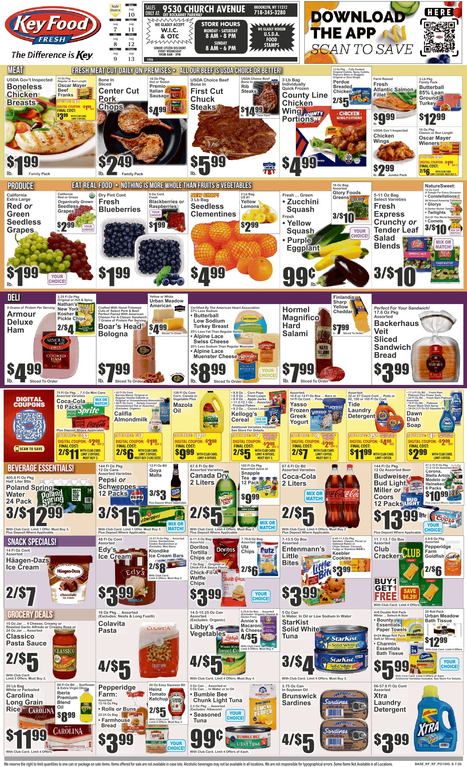Key Food (9530 Church Ave, Brooklyn, NY) Weekly Ad August 7 - 13, 2026