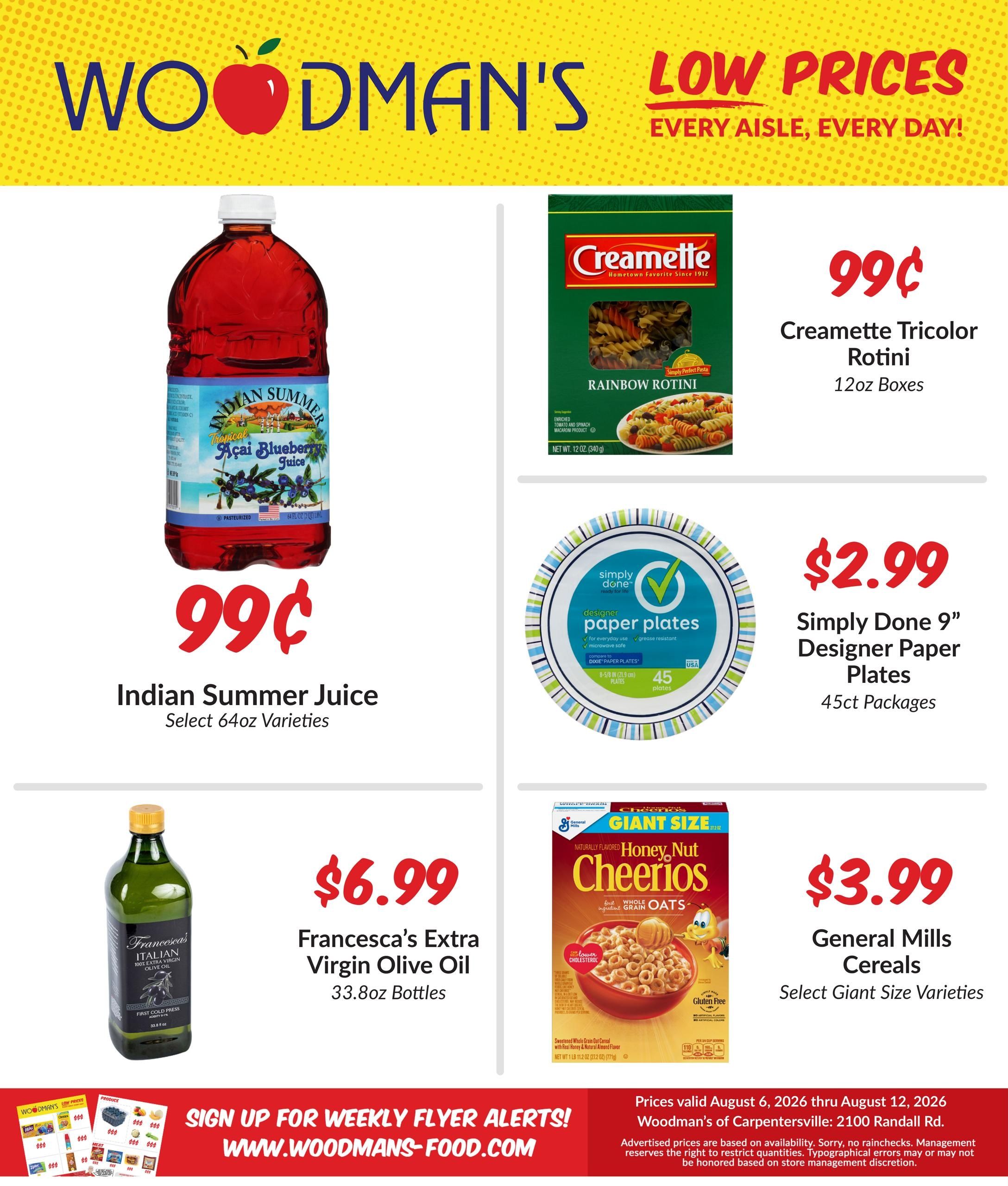Woodman's Food Market (Elgin Area, IL) M1000 Weekly Weekly Ad August 6 - 12, 2026
