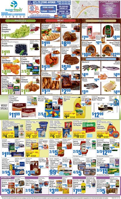 SuperFresh Supermarkets (Irvington, NJ) Weekly Ad August 7 - 13, 2026