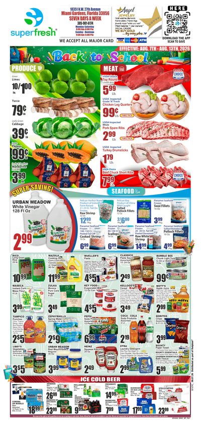 SuperFresh Supermarkets (Miami Gardens, FL) Weekly Ad August 7 - 13, 2026