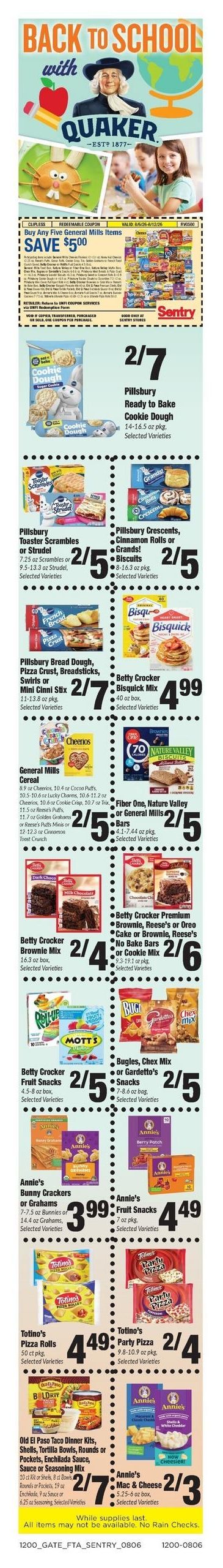 Sentry Foods Weekly Ad August 6 - 12, 2026