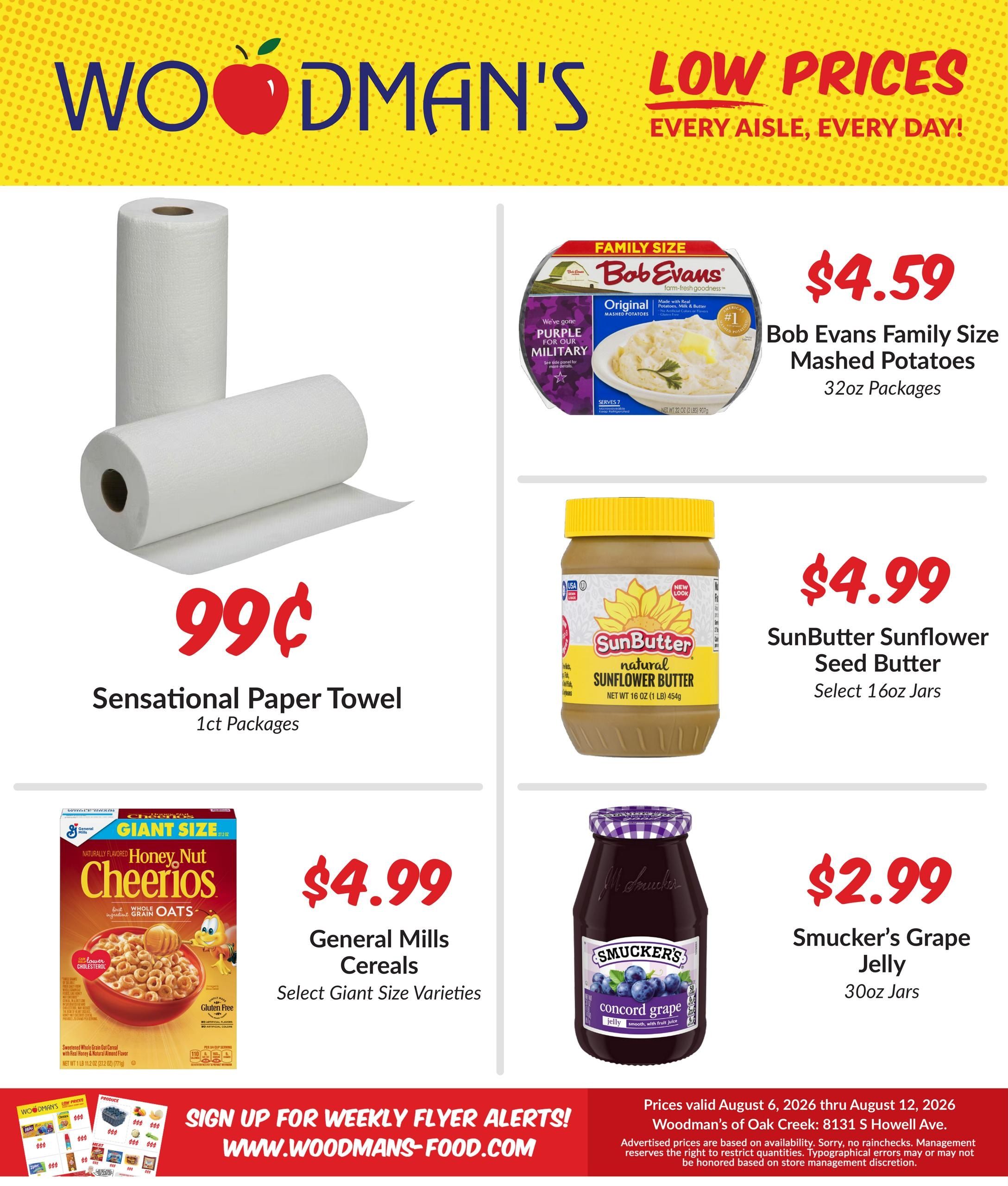 Woodman's Food Market (Milwaukee Area, WI) M1000 Weekly Weekly Ad August 6 - 12, 2026