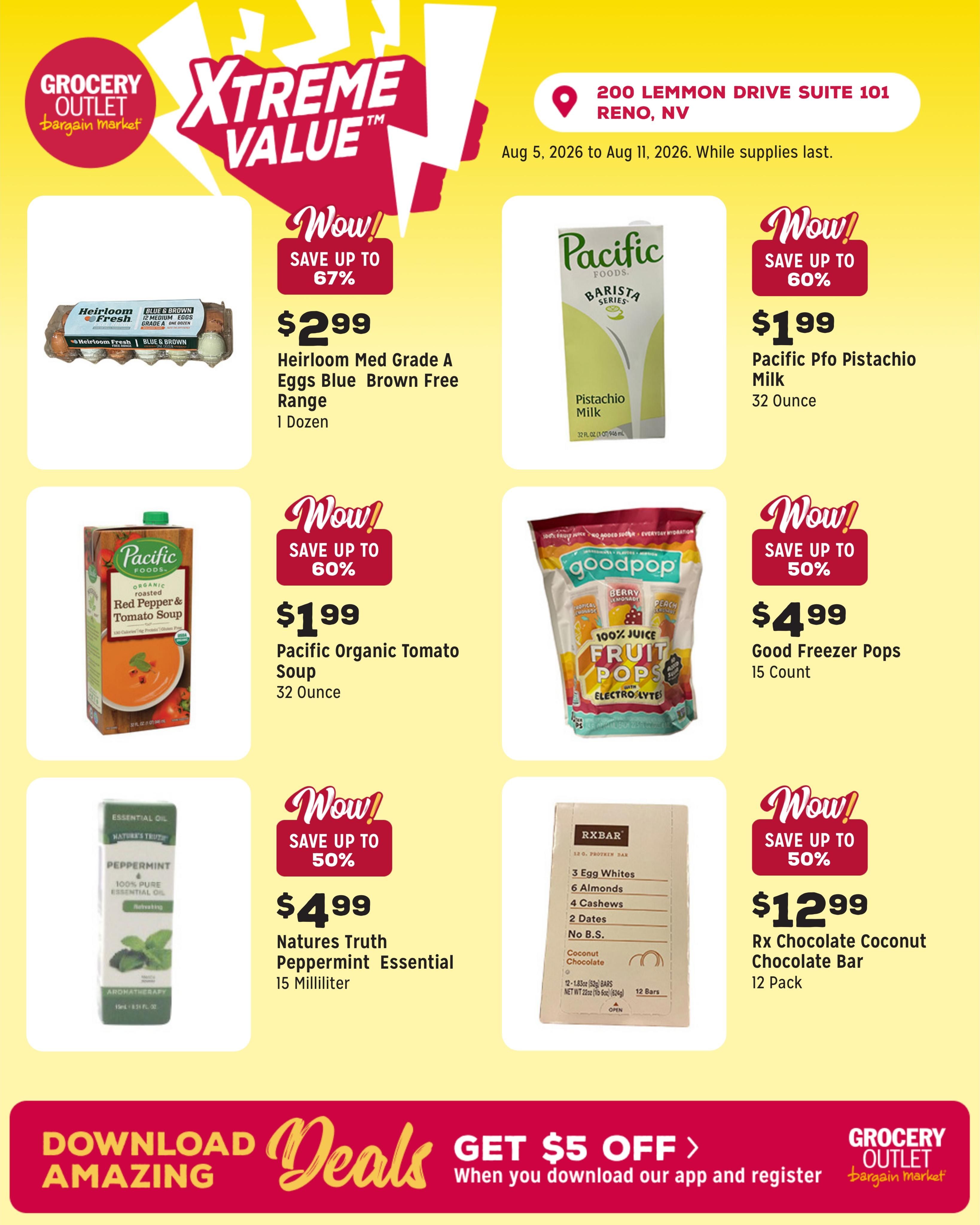 Grocery Outlet (Loyalton Area, CA) Weekly Ad August 5 - 11, 2026