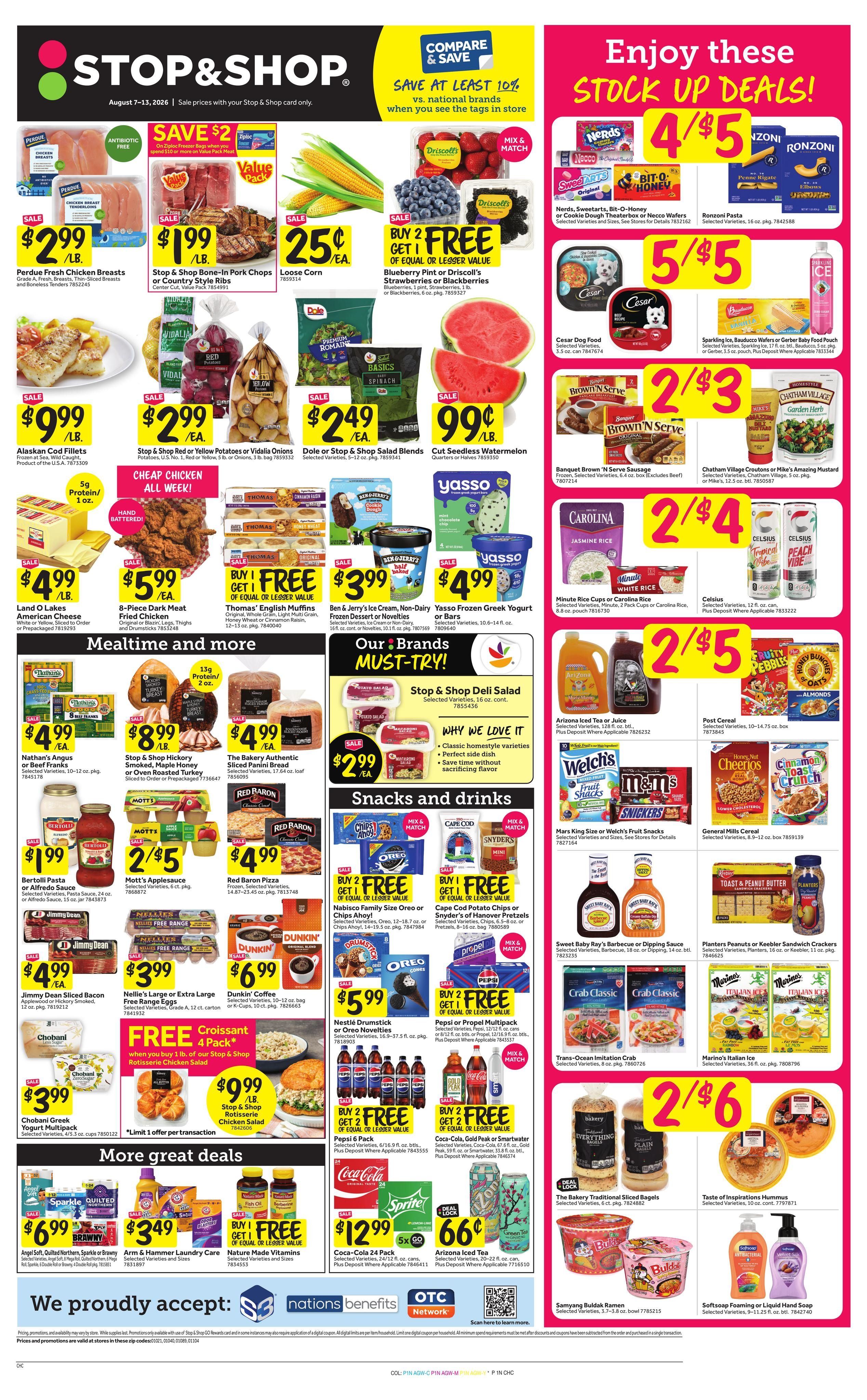 Stop & Shop (Springfield Area, MA) Weekly Ad August 7 - 13, 2026
