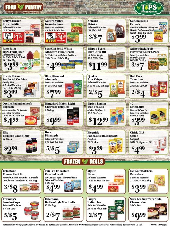Tops Marketplace Weekly Ad August 7 - 13, 2026