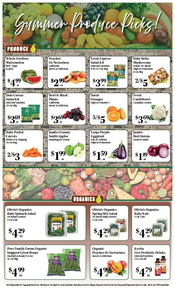 Tops Marketplace Weekly Ad August 7 - 13, 2026